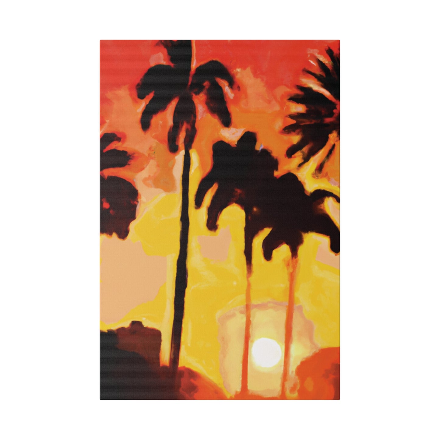 3259B - Miami Beach Sunset Painting Print | Miami | Beach | Sunset | Poster | Home Decor | Wall Art | Canvas