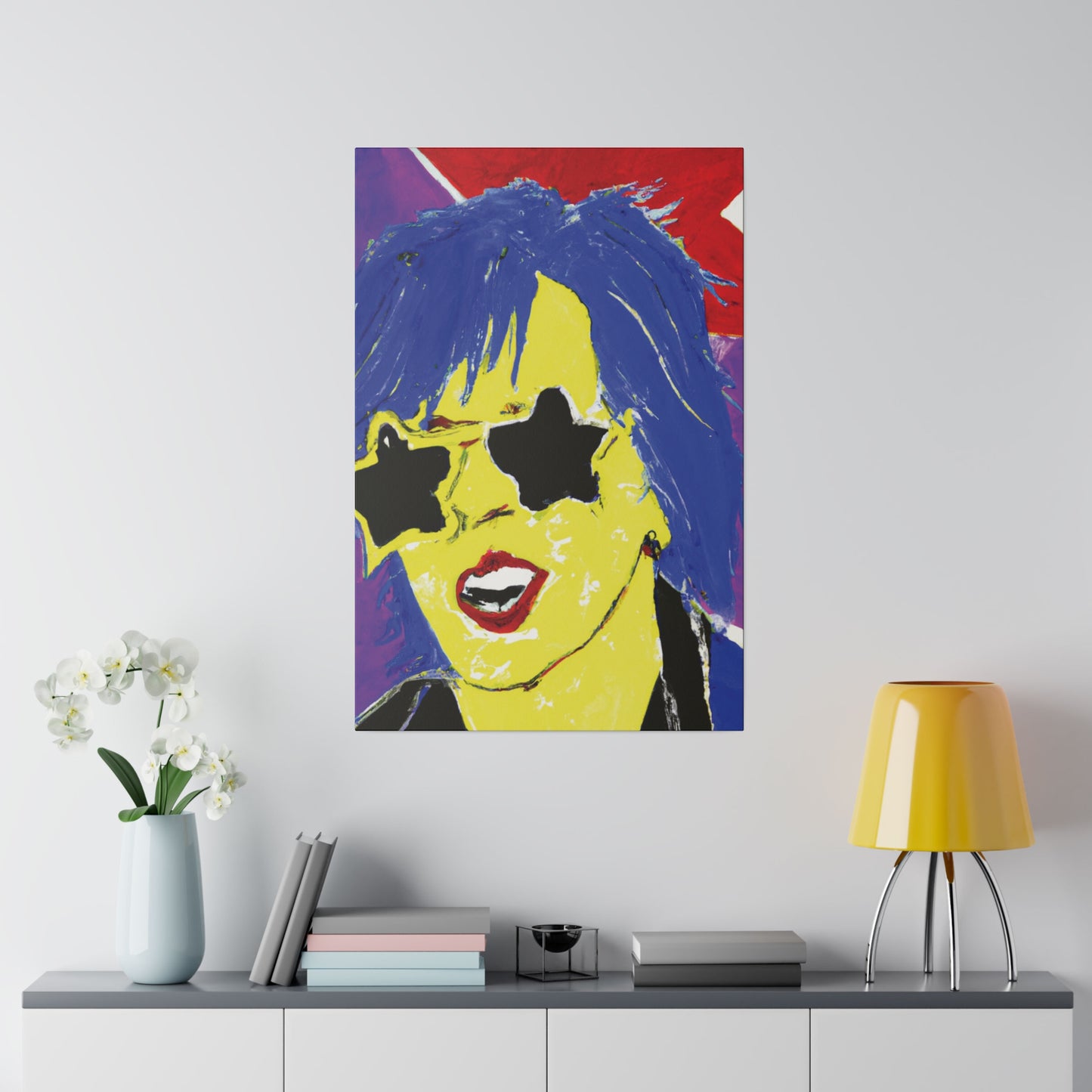 6721Z - Rockstar Painting Print | Face | Abstract | Poster | Home Decor | Wall Art | Music Art | Canvas