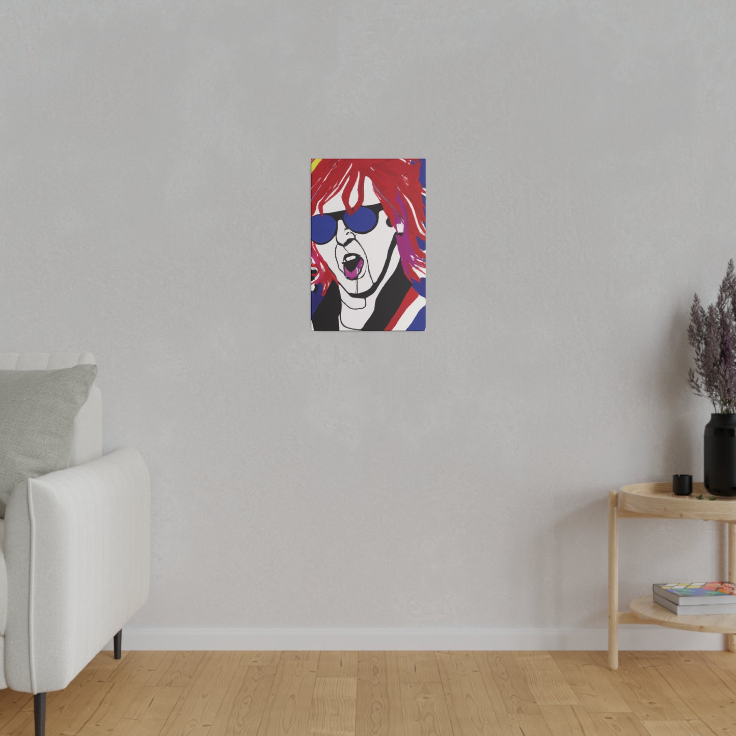 4739V - Rockstar Painting Print | Face | Abstract | Poster | Home Decor | Wall Art | Music Art | Canvas