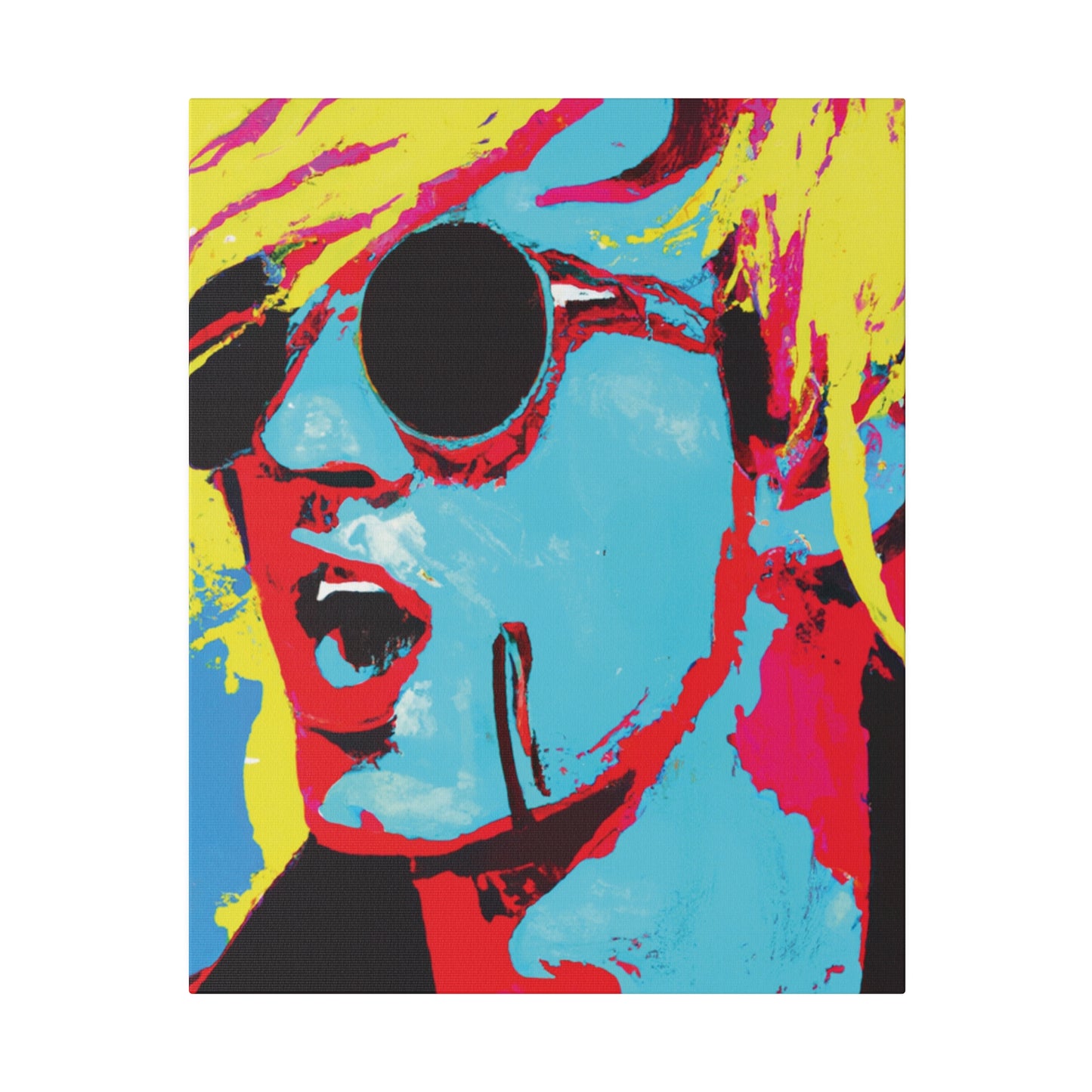 7198K - Rockstar Painting Print | Face | Abstract | Poster | Home Decor | Wall Art | Music Art | Canvas