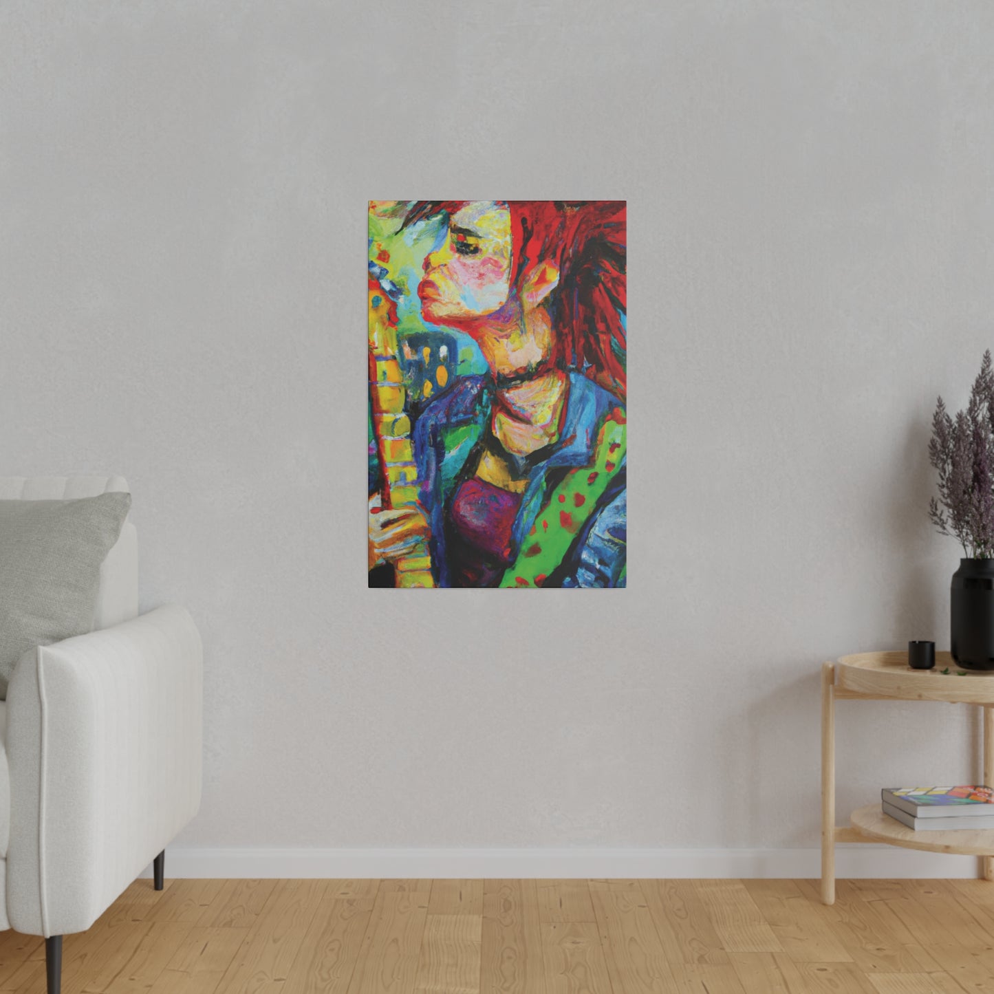 4898X - Rockstar Oil Painting Style Print | Poster | Home Decor | Wall Art | Music Art | Canvas