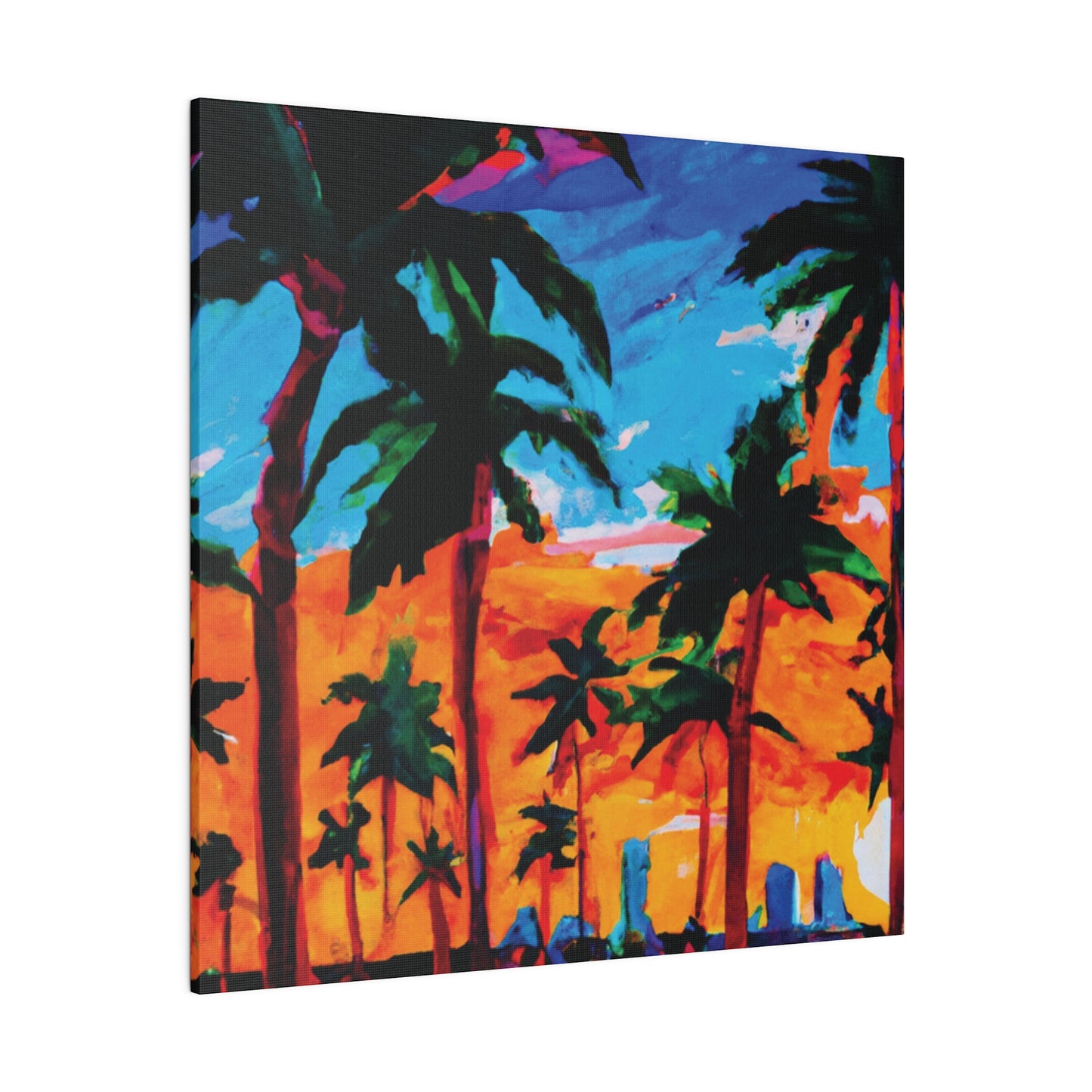 8453X - Miami Beach Sunset Painting Print | Miami | Beach | Sunset | Poster | Home Decor | Wall Art | Canvas