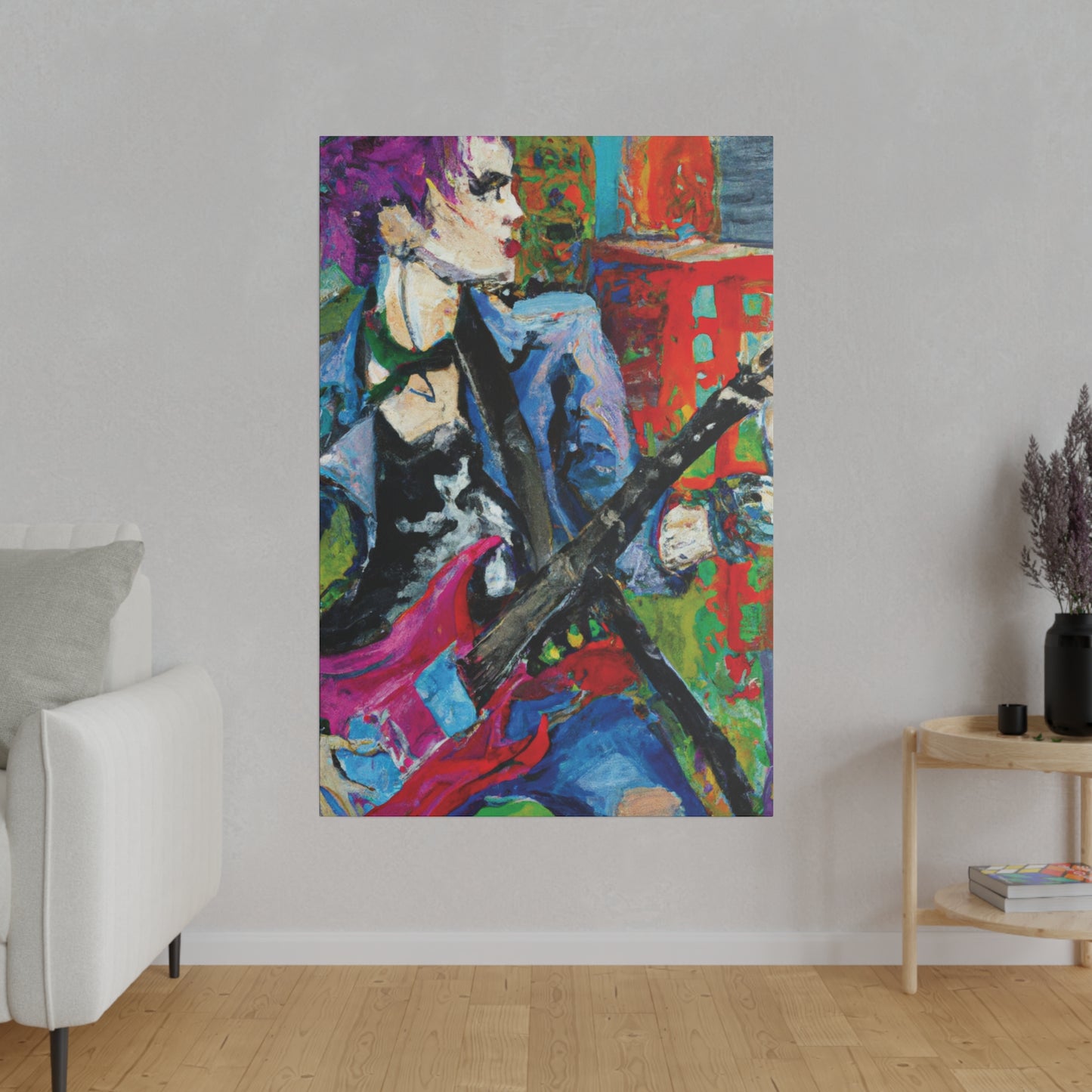 9194H - Rockstar Oil Painting Style Print | Poster | Home Decor | Wall Art | Music Art | Canvas