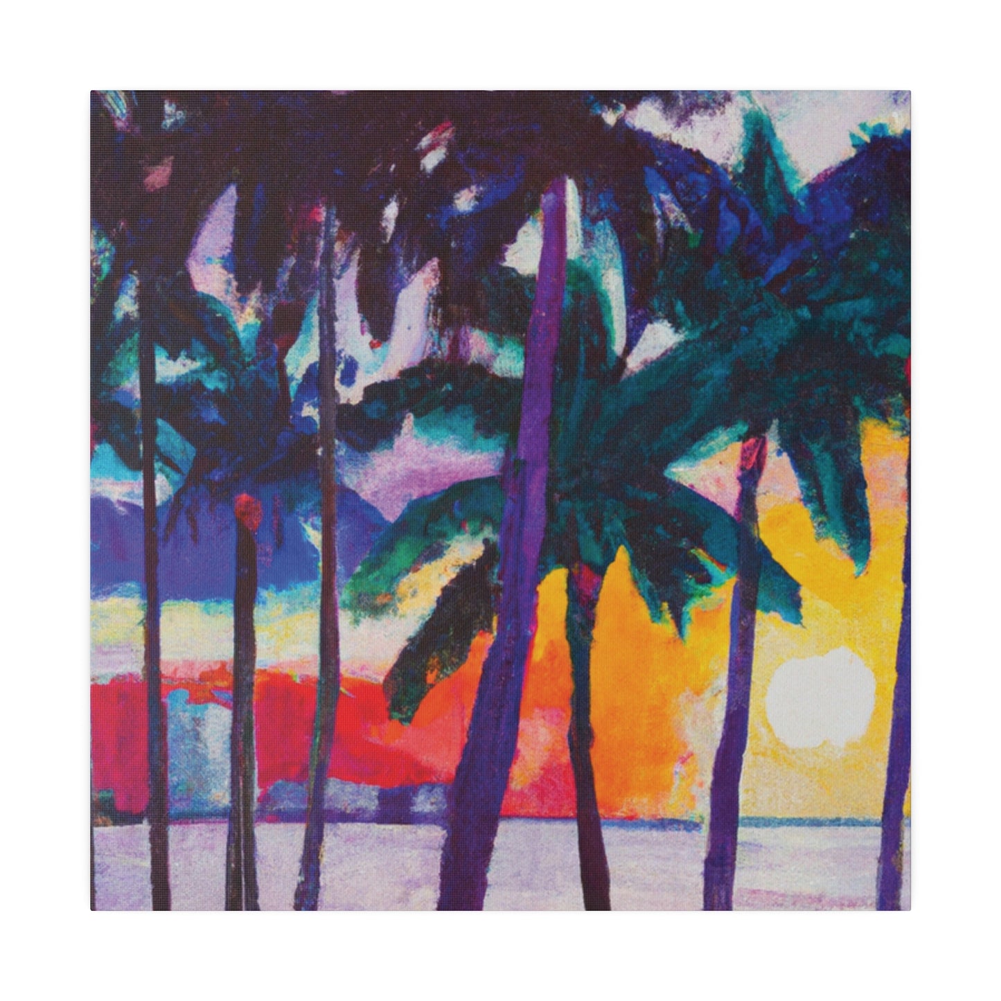 3259X - Miami Beach Sunset Painting Print | Miami | Beach | Sunset | Poster | Home Decor | Wall Art | Canvas