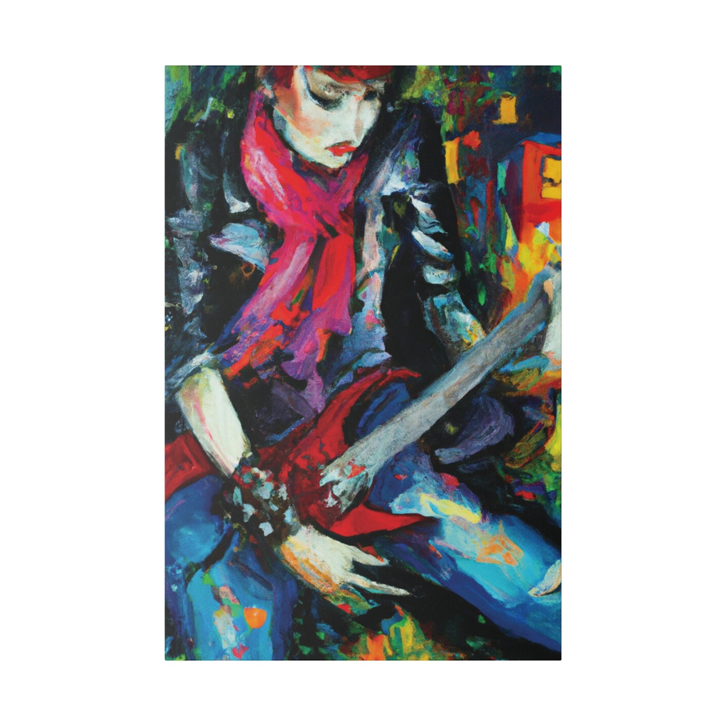 834A - Rockstar Oil Painting Style Print | Poster | Home Decor | Wall Art | Music Art | Canvas