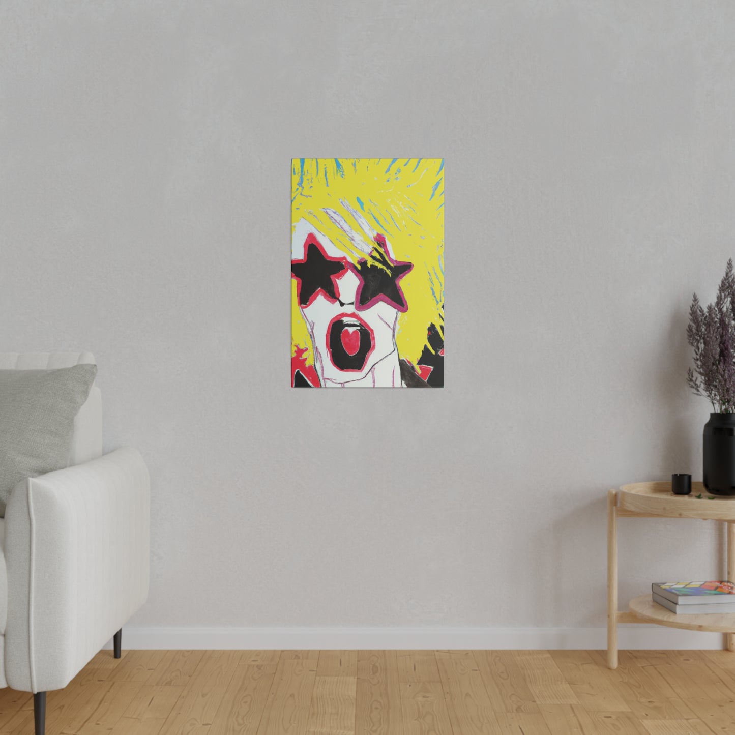 6256G - Rockstar Painting Print | Face | Abstract | Poster | Home Decor | Wall Art | Music Art | Canvas