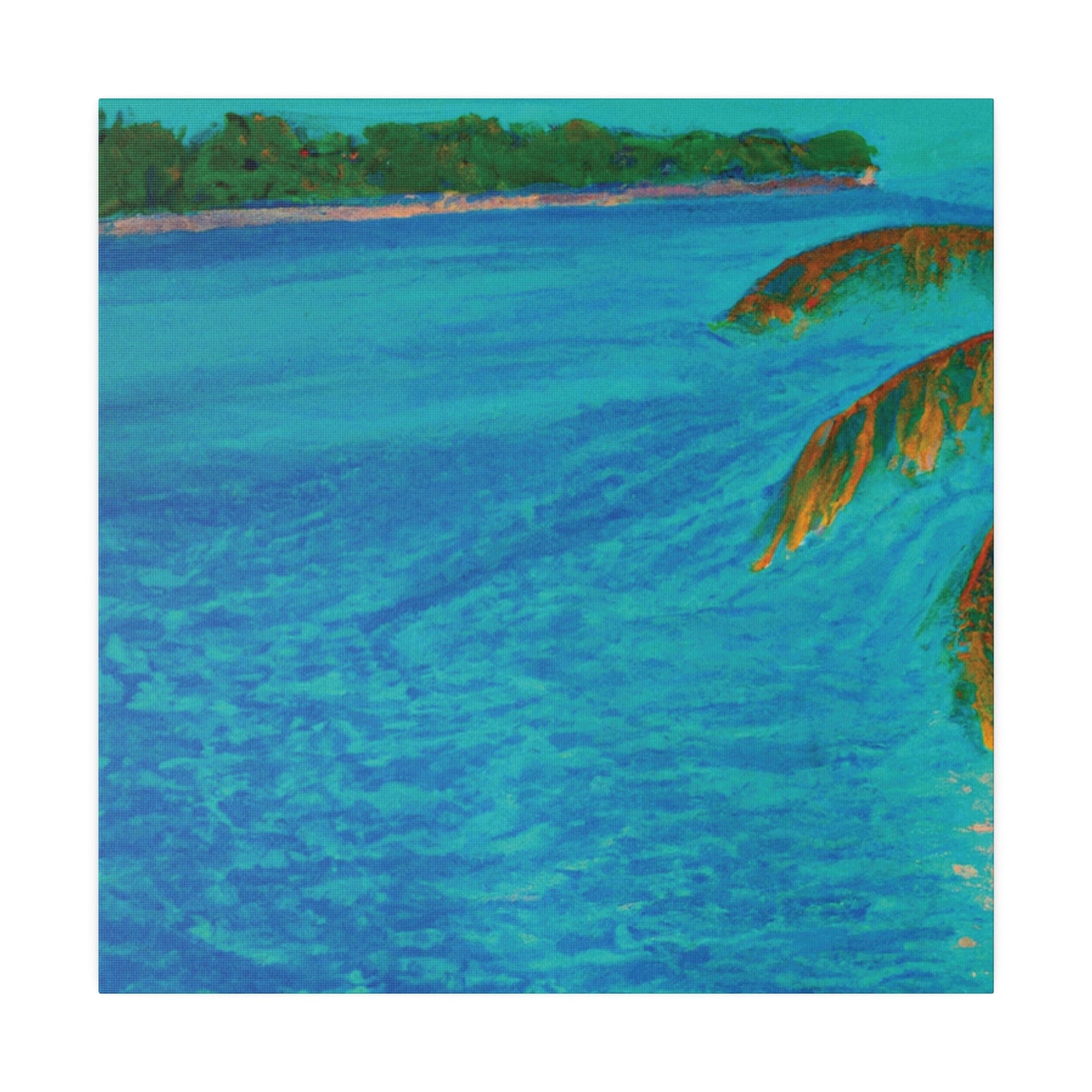 3303Q - Bahamas Ocean Painting Print | Bahamas | Ocean | Beach | Poster | Home Decor | Wall Art | Canvas