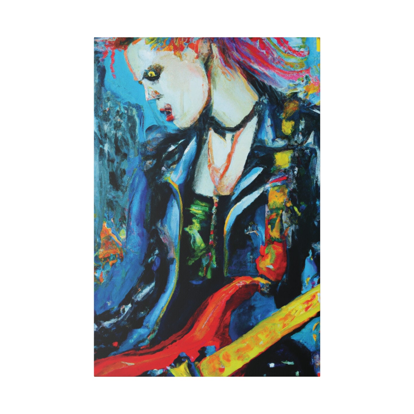 8900A - Rockstar Oil Painting Style Print | Poster | Home Decor | Wall Art | Music Art | Canvas