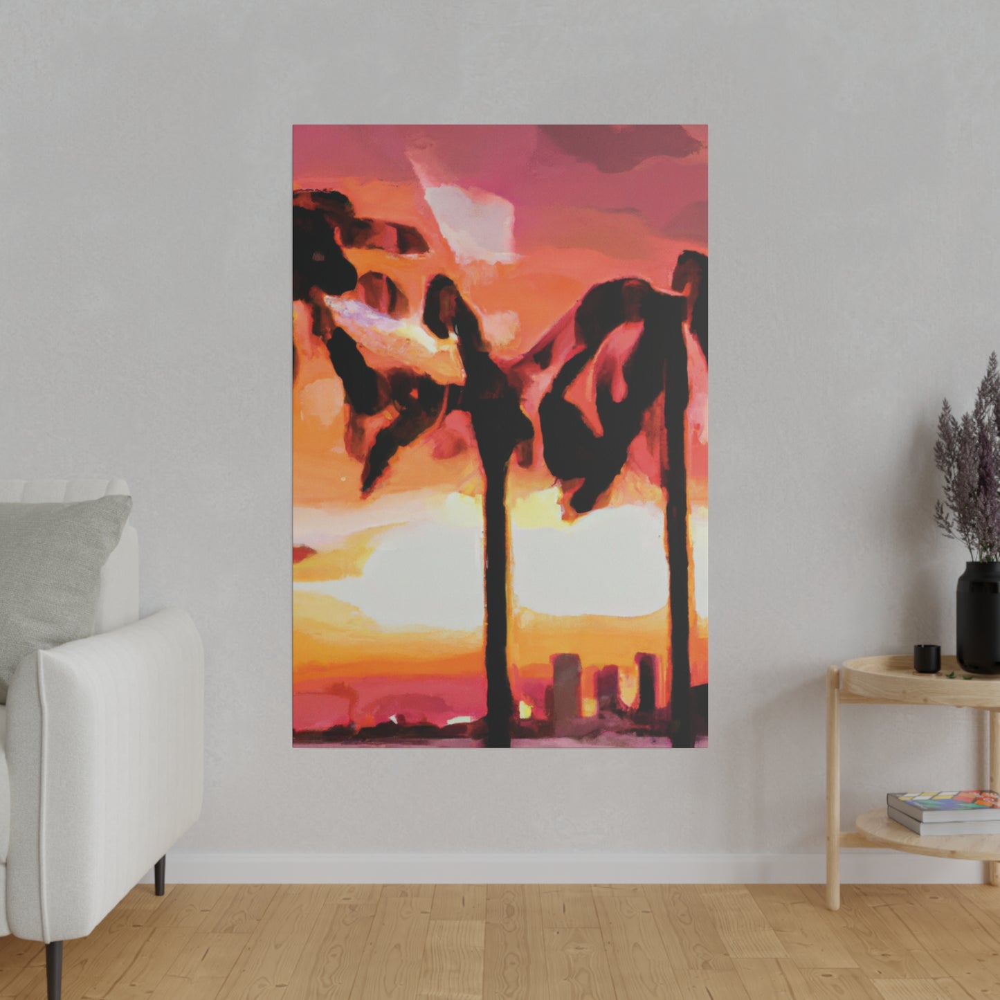 6372O - Miami Beach Sunset Painting Print | Miami | Beach | Sunset | Poster | Home Decor | Wall Art | Canvas