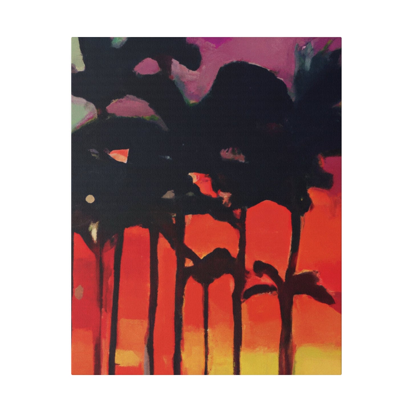 9653K - Miami Beach Sunset Painting Print | Miami | Beach | Sunset | Poster | Home Decor | Wall Art | Canvas