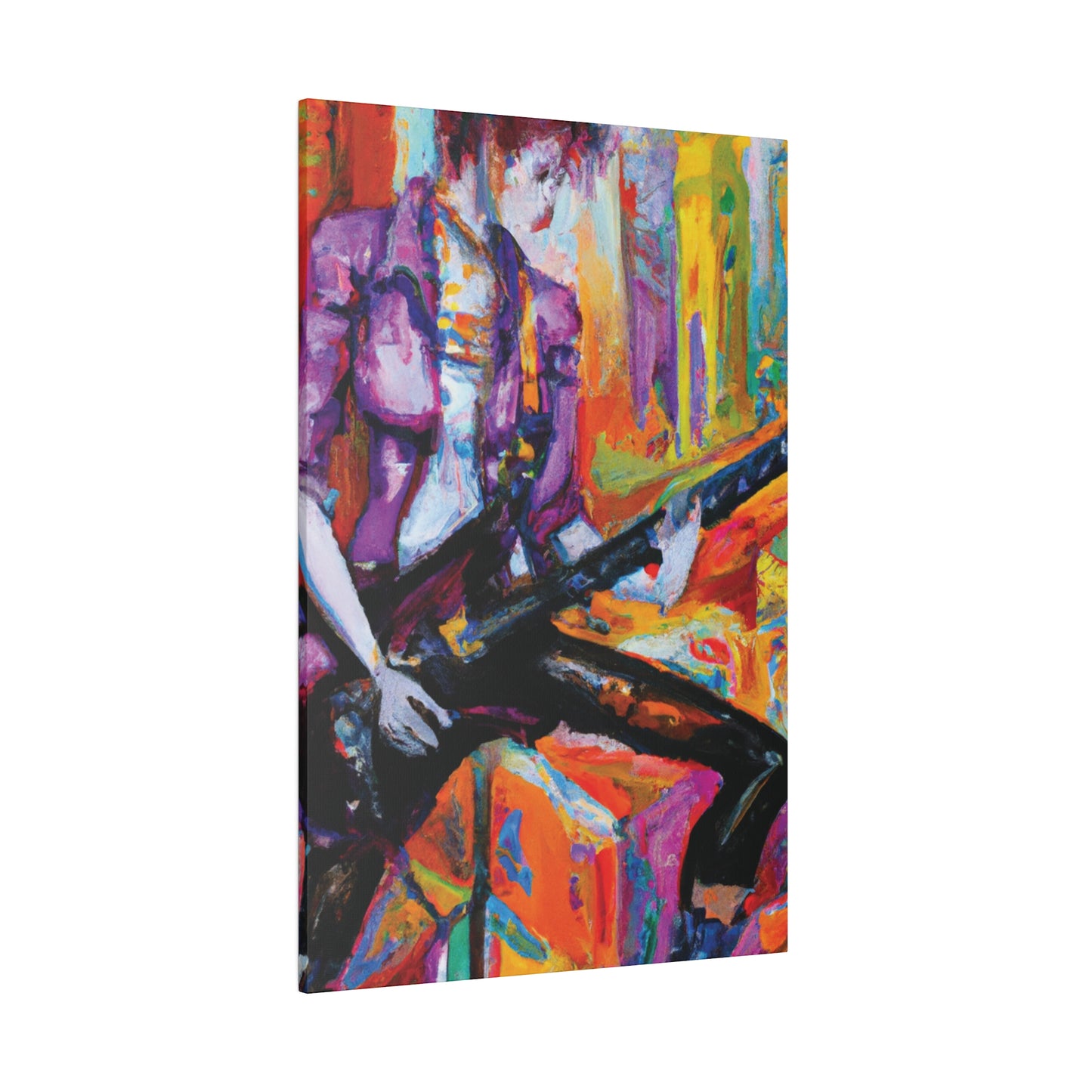 477F - Rockstar Oil Painting Style Print | Poster | Home Decor | Wall Art | Music Art | Canvas