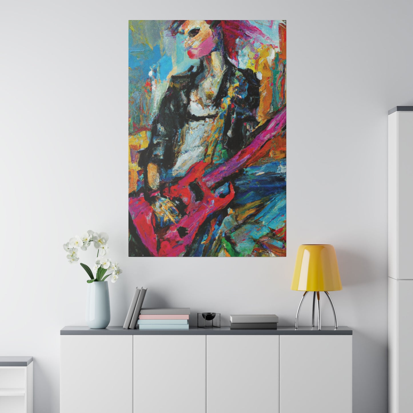 472O - Rockstar Oil Painting Style Print | Poster | Home Decor | Wall Art | Music Art | Canvas