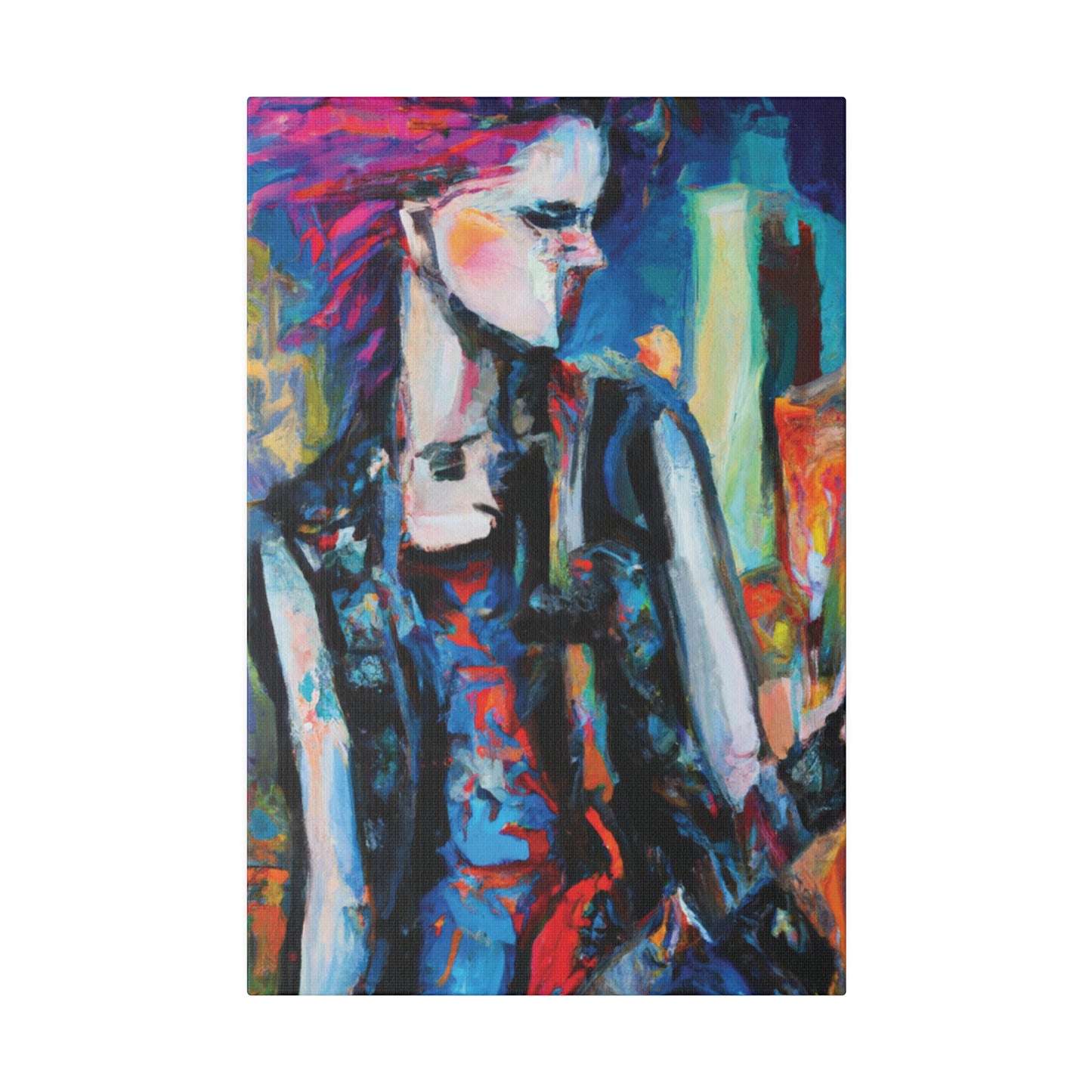 6491R - Rockstar Oil Painting Style Print | Poster | Home Decor | Wall Art | Music Art | Canvas