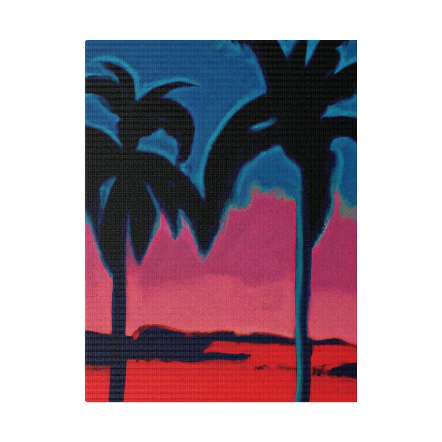 2545B - Miami Beach Sunset Painting Print | Miami | Beach | Sunset | Poster | Home Decor | Wall Art | Canvas