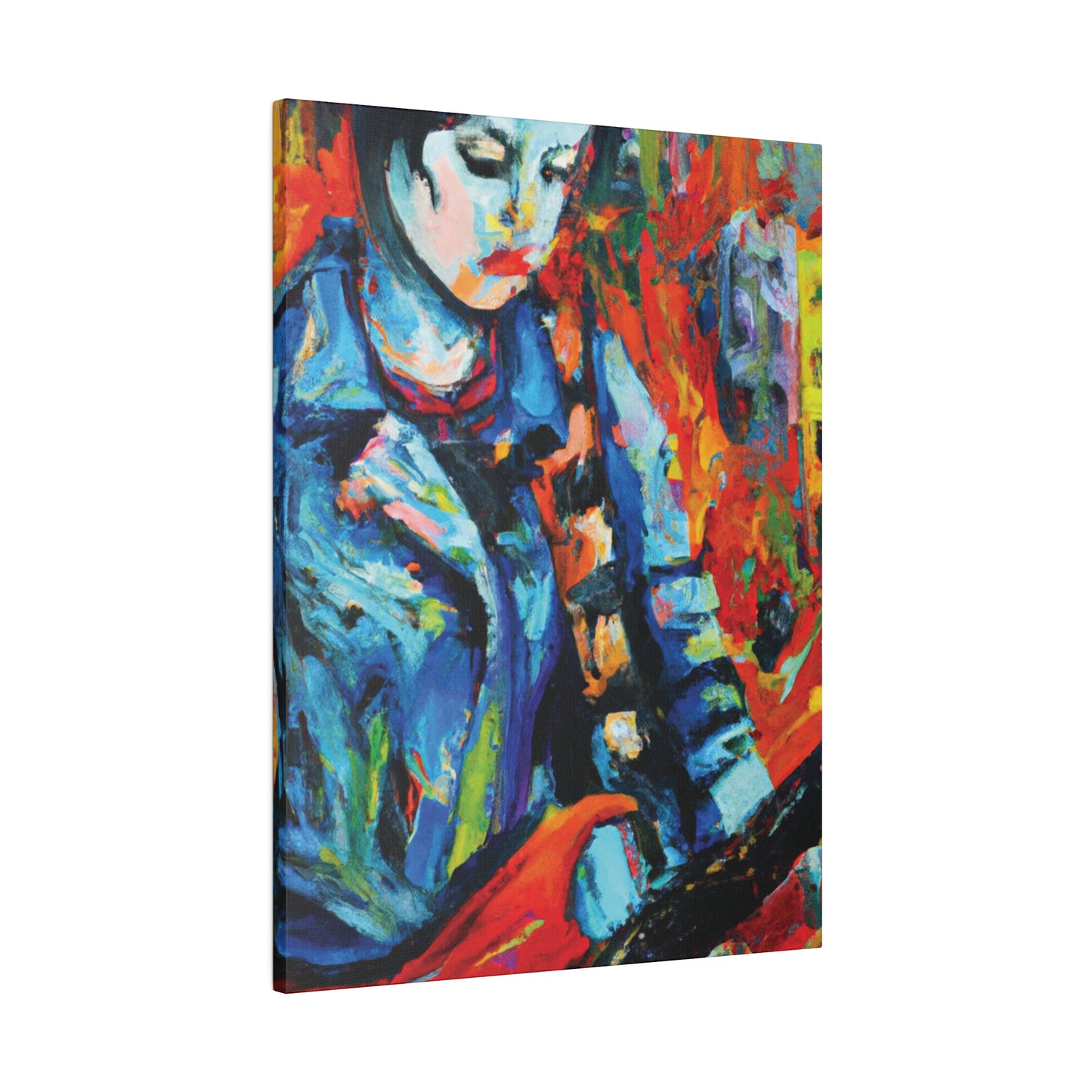 3759K - Rockstar Oil Painting Style Print | Poster | Home Decor | Wall Art | Music Art | Canvas