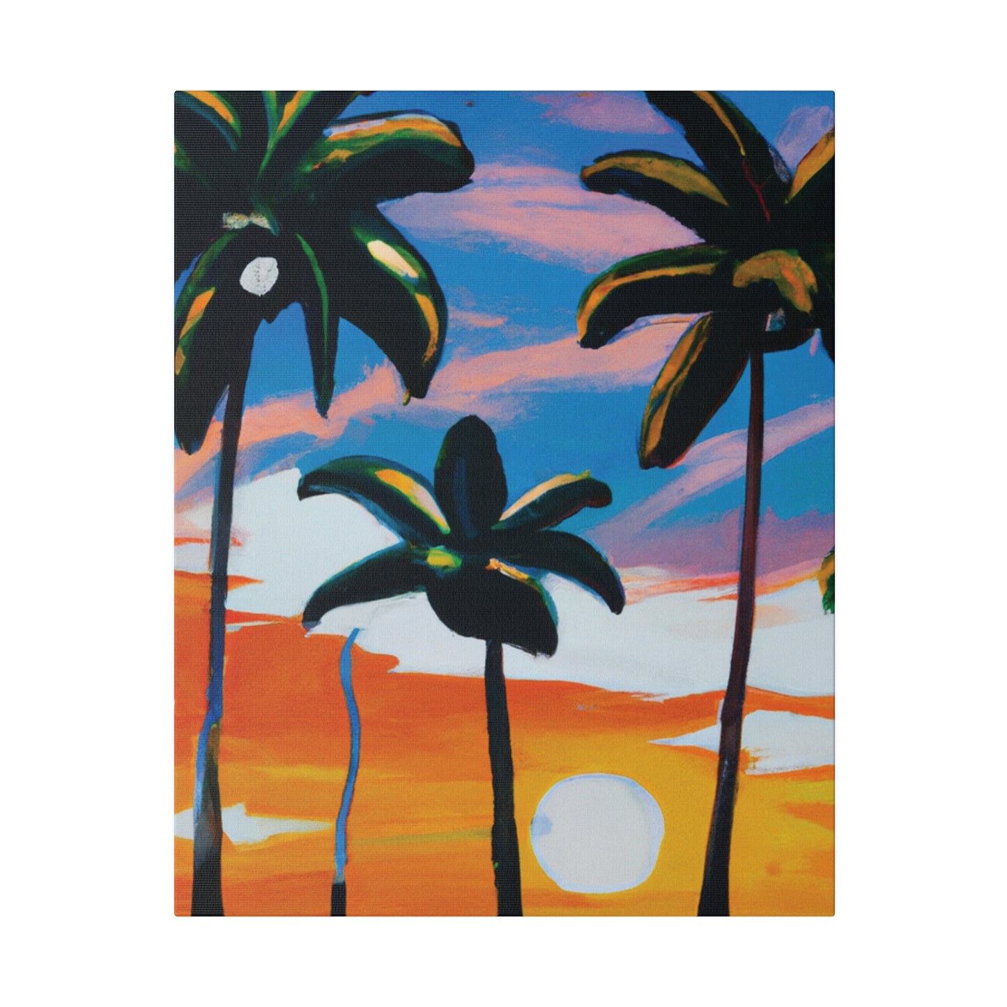 7745G - Miami Beach Sunset Painting Print | Miami | Beach | Sunset | Poster | Home Decor | Wall Art | Canvas