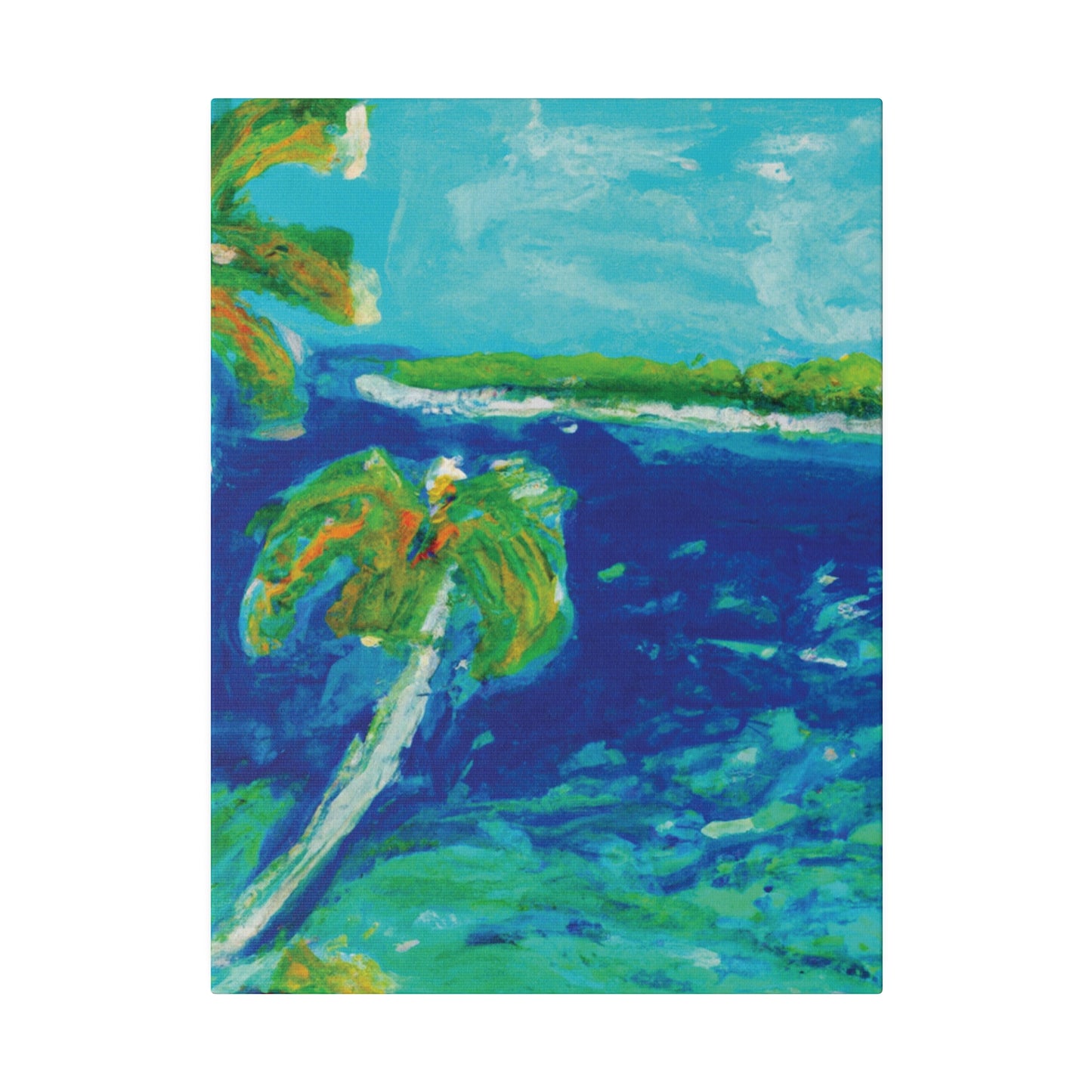 4657V - Bahamas Ocean Painting Print | Bahamas | Ocean | Beach | Poster | Home Decor | Wall Art | Canvas