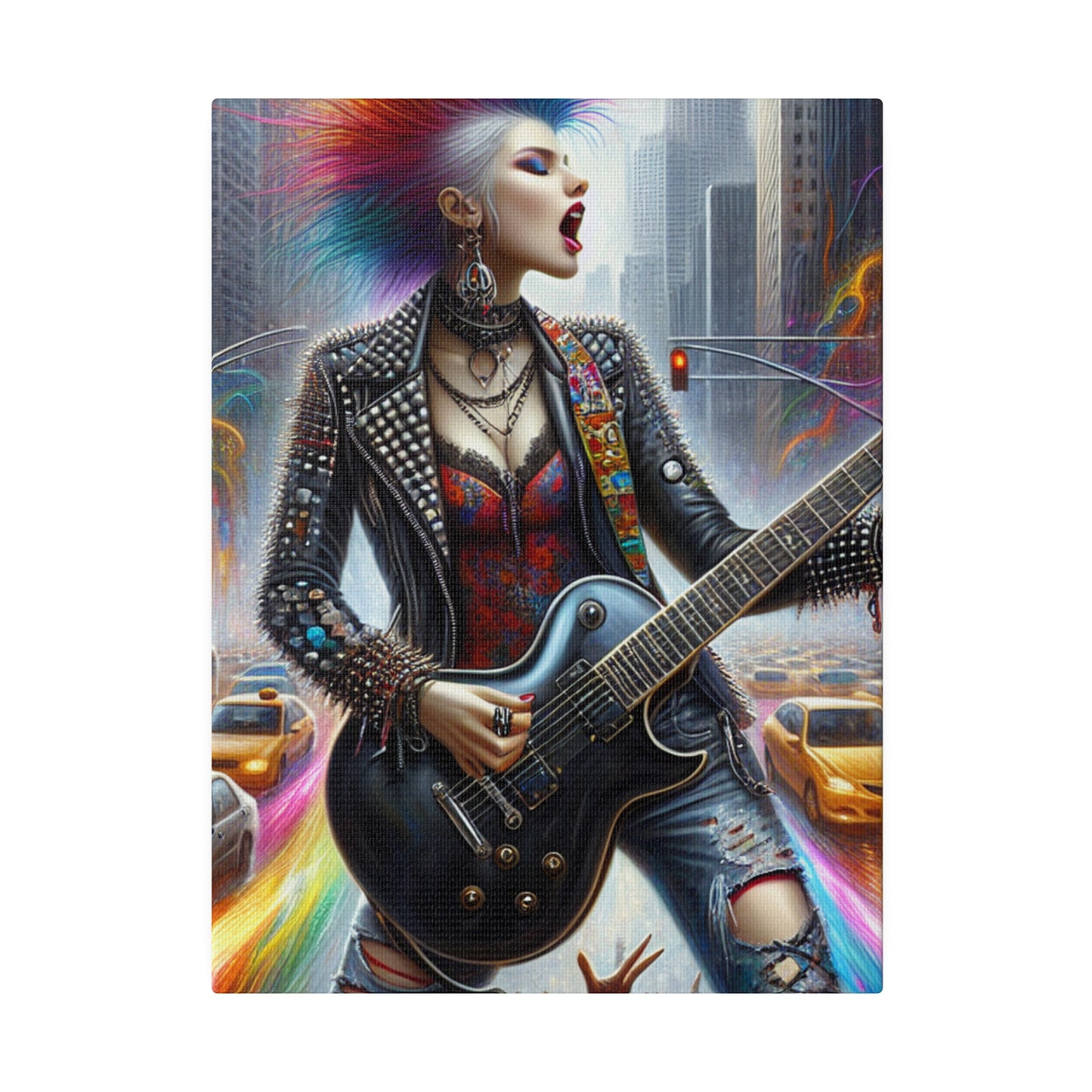 7301Z - Rockstar Oil Painting Style Print | Poster | Home Decor | Wall Art | Music Art | Canvas