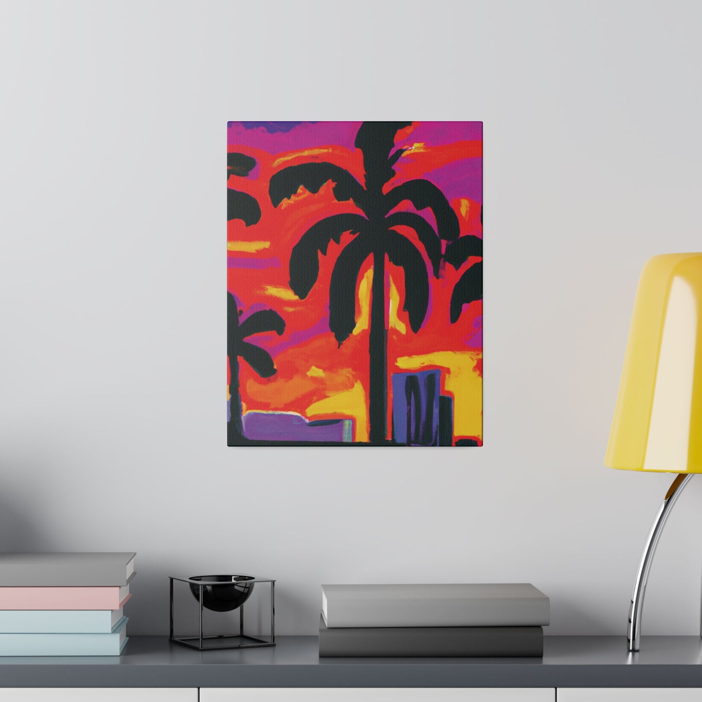 4066V - Miami Beach Sunset Painting Print | Miami | Beach | Sunset | Poster | Home Decor | Wall Art | Canvas