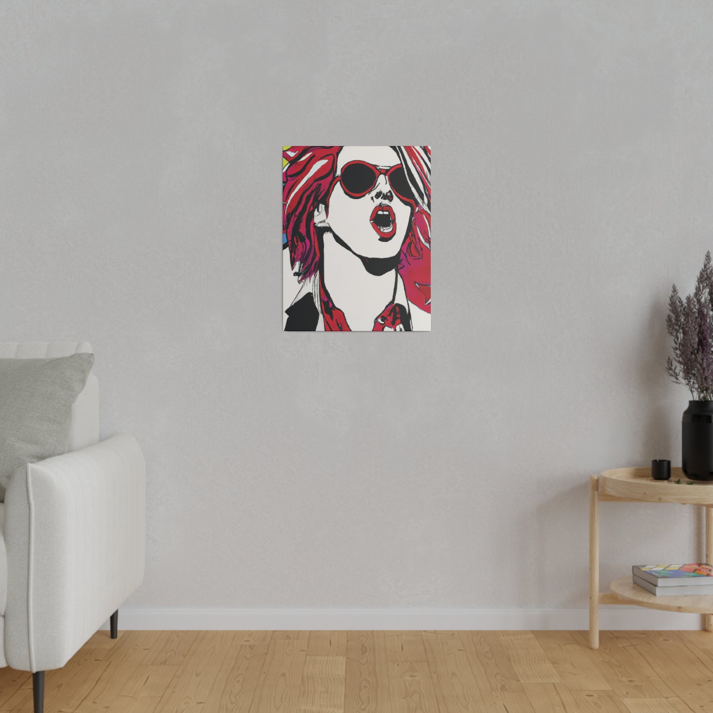 4390K - Rockstar Painting Print | Face | Abstract | Poster | Home Decor | Wall Art | Music Art | Canvas