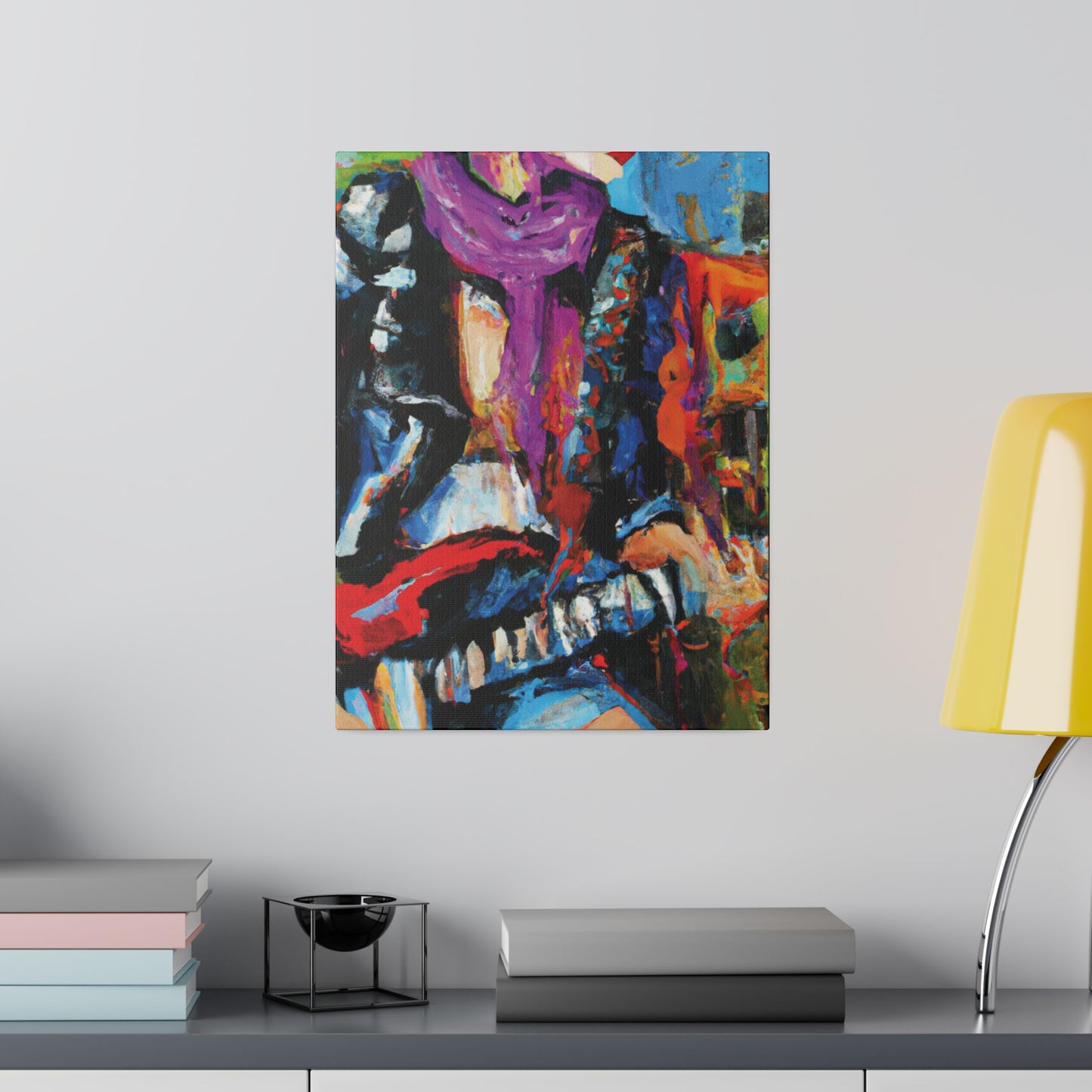 6696F - Rockstar Oil Painting Style Print | Poster | Home Decor | Wall Art | Music Art | Canvas