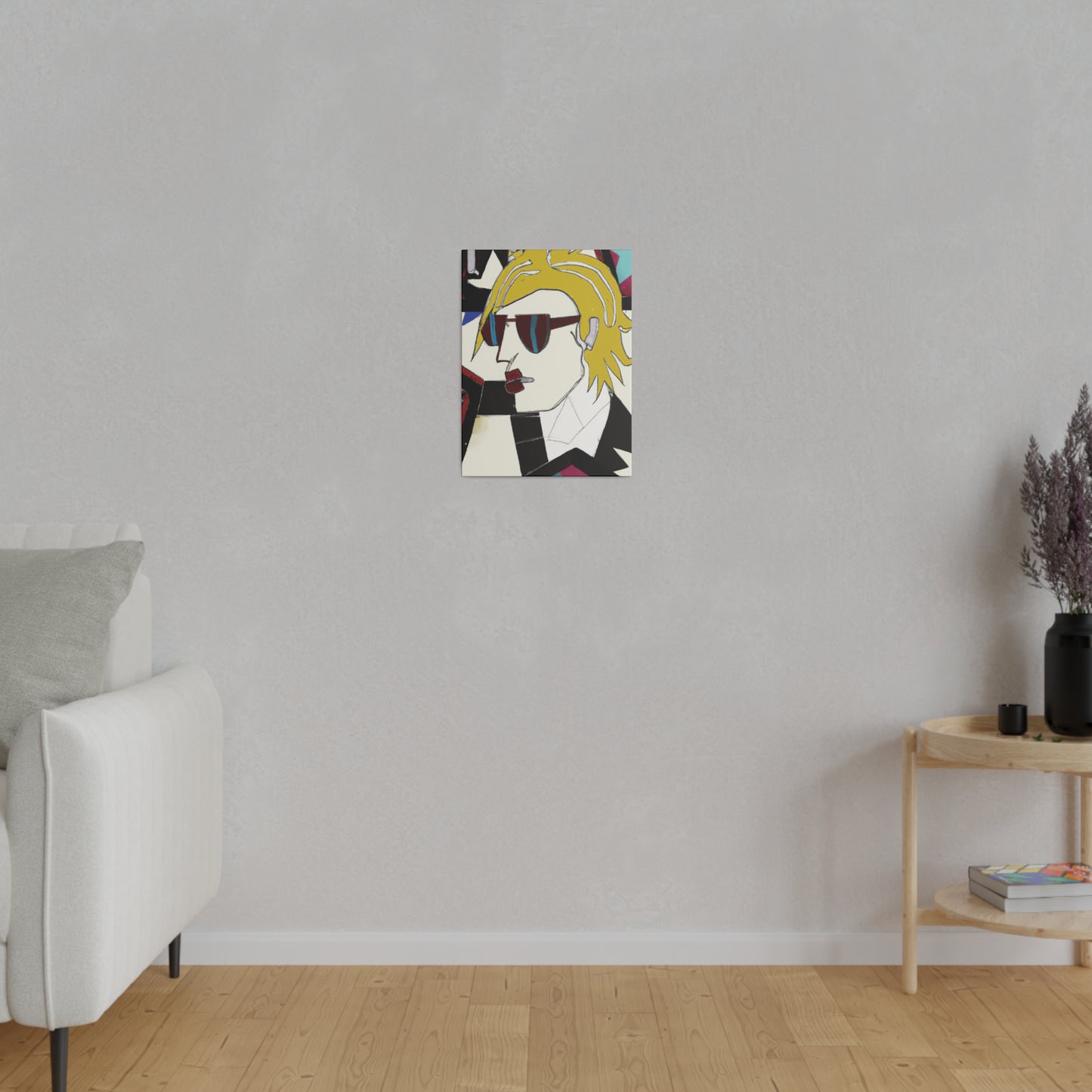 6895N - Rockstar Painting Print | Face | Abstract | Poster | Home Decor | Wall Art | Music Art | Canvas