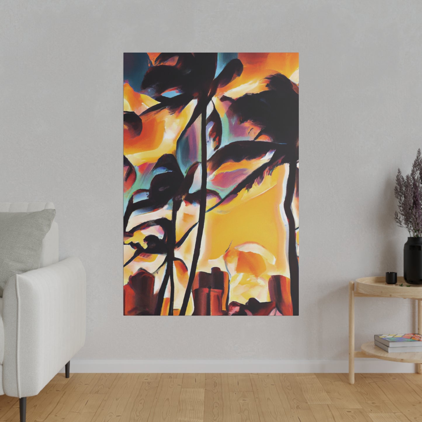 7343H - Miami Beach Sunset Painting Print | Miami | Beach | Sunset | Poster | Home Decor | Wall Art | Canvas
