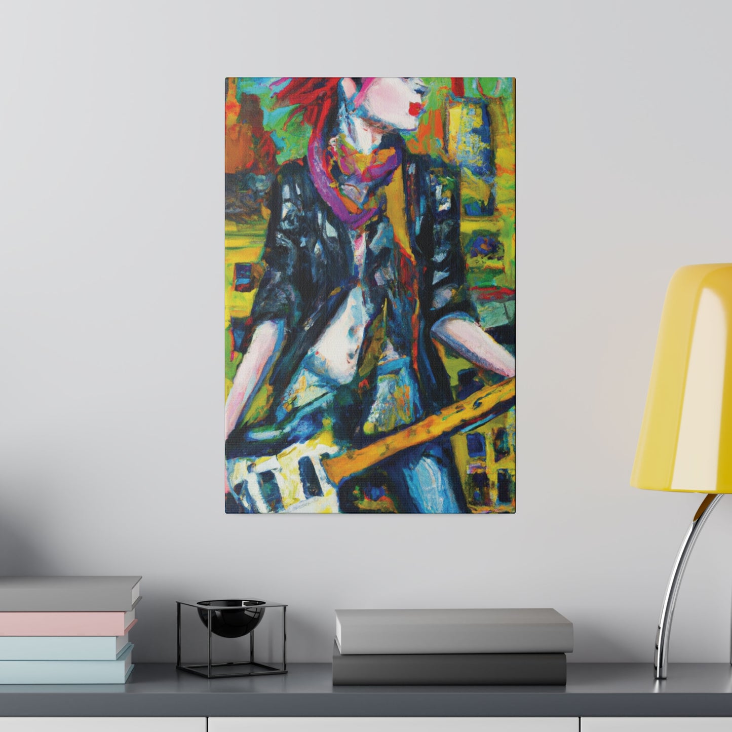 3589A - Rockstar Oil Painting Style Print | Poster | Home Decor | Wall Art | Music Art | Canvas