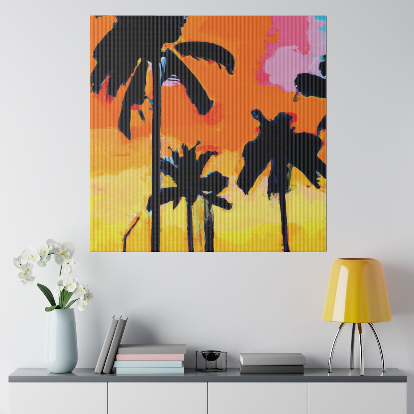 2956A - Miami Beach Sunset Painting Print | Miami | Beach | Sunset | Poster | Home Decor | Wall Art | Canvas