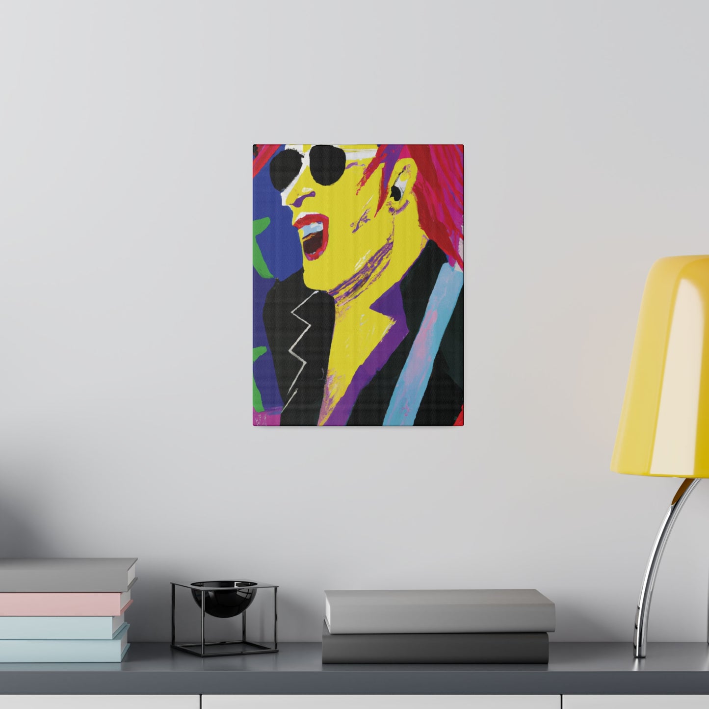 9751P - Rockstar Painting Print | Face | Abstract | Poster | Home Decor | Wall Art | Music Art | Canvas