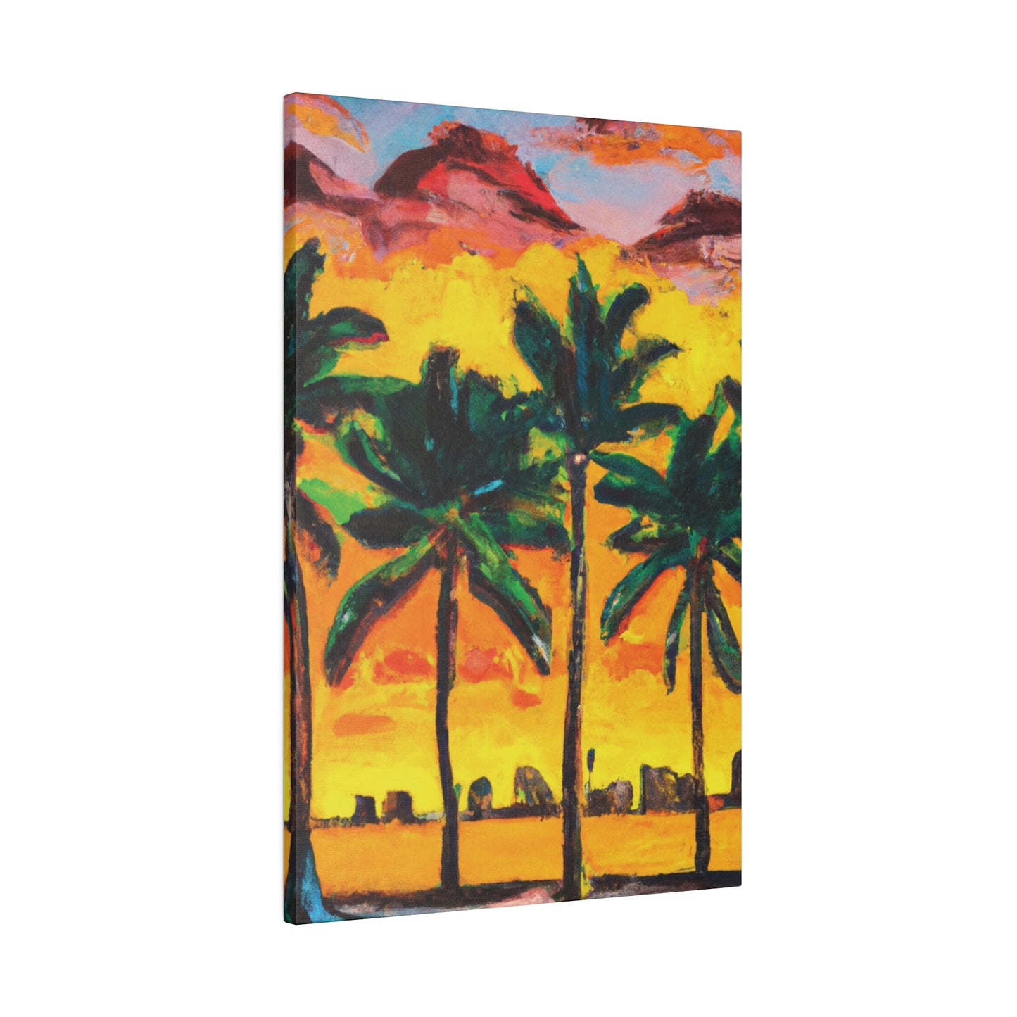 3622W - Miami Beach Sunset Painting Print | Miami | Beach | Sunset | Poster | Home Decor | Wall Art | Canvas