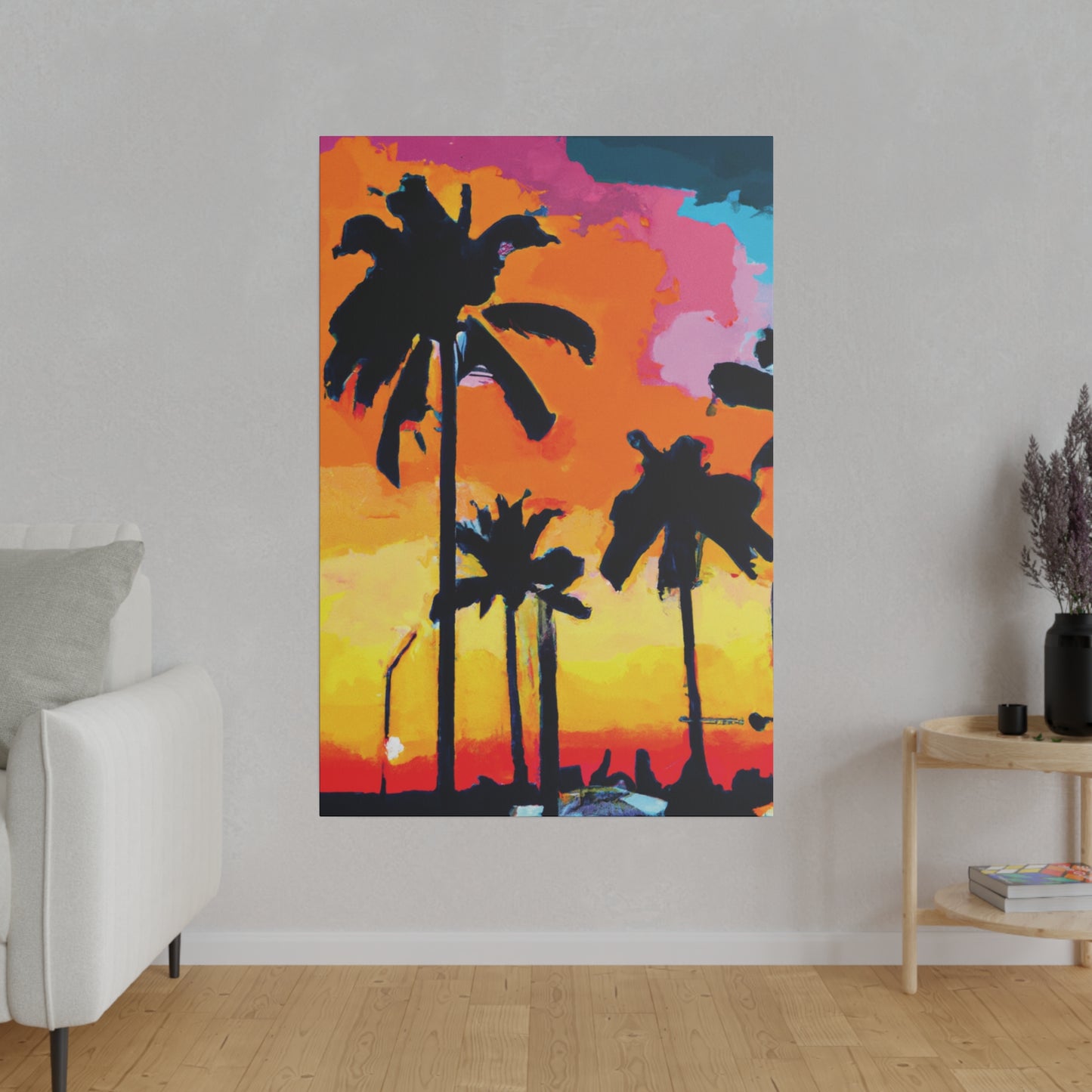 2956A - Miami Beach Sunset Painting Print | Miami | Beach | Sunset | Poster | Home Decor | Wall Art | Canvas