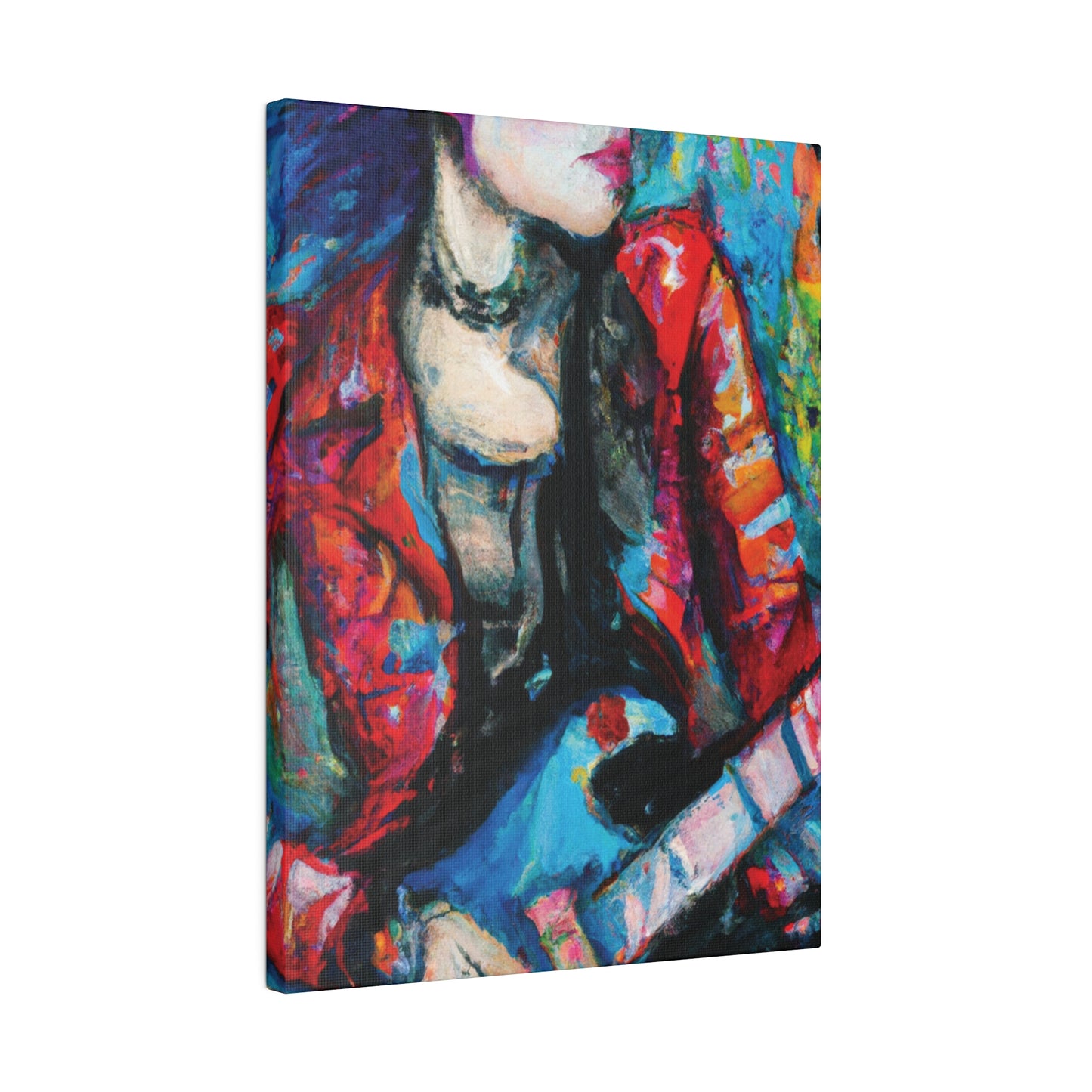 7551J - Rockstar Oil Painting Style Print | Poster | Home Decor | Wall Art | Music Art | Canvas