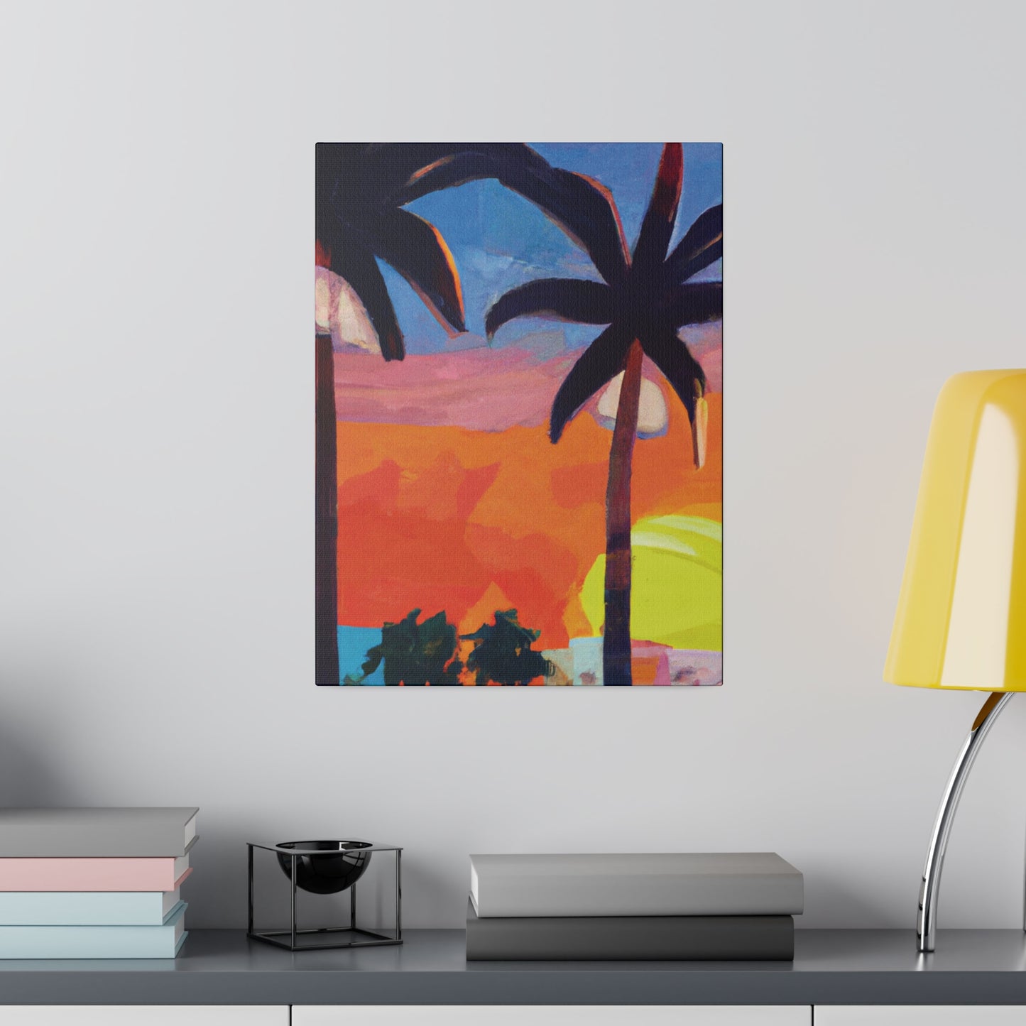 7368X - Miami Beach Sunset Painting Print | Miami | Beach | Sunset | Poster | Home Decor | Wall Art | Canvas