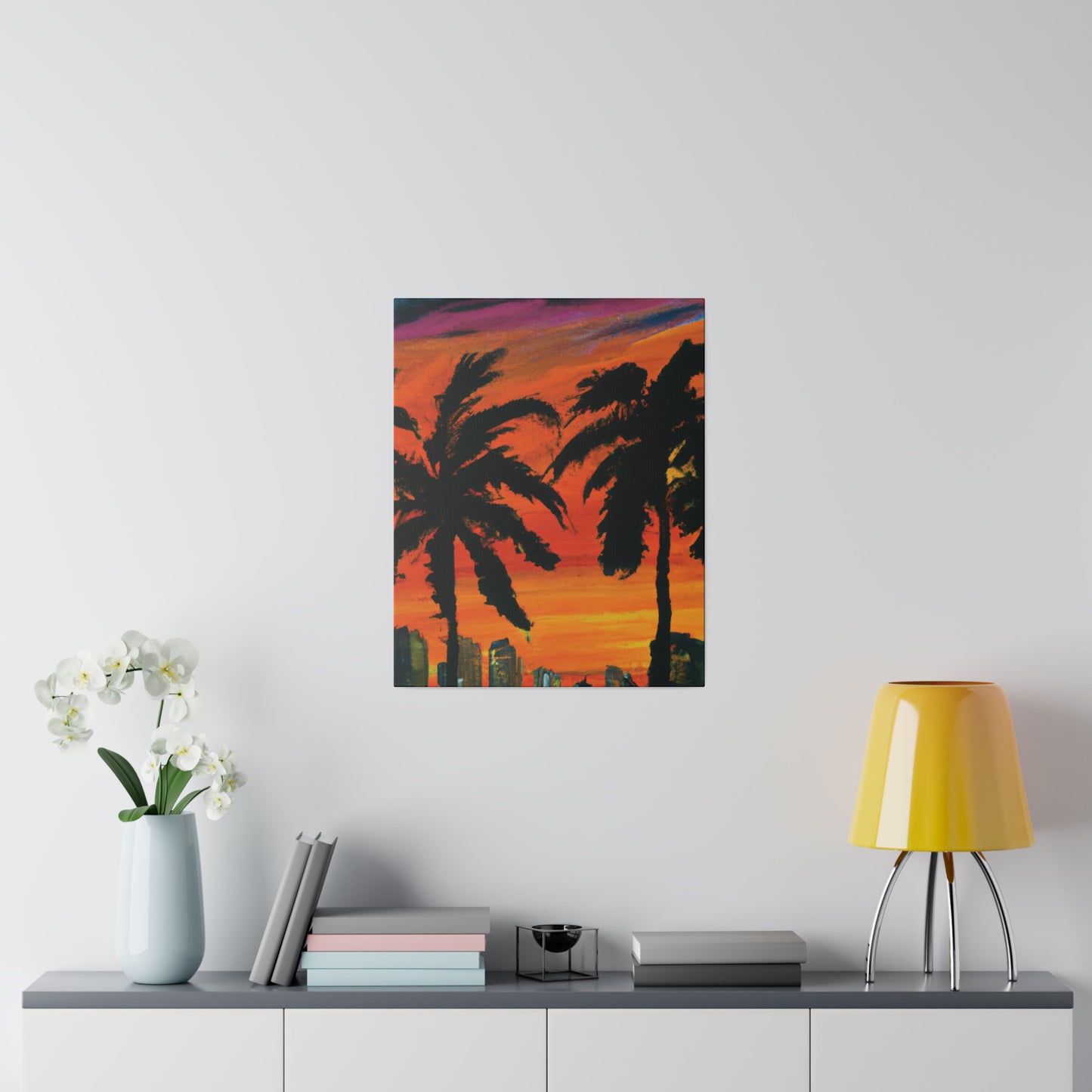 3294V - Miami Beach Sunset Painting Print | Miami | Beach | Sunset | Poster | Home Decor | Wall Art | Canvas