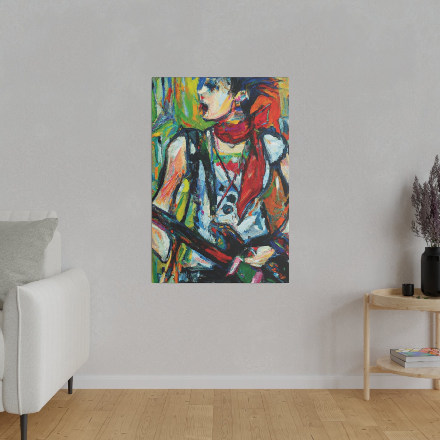 3713A - Rockstar Oil Painting Style Print | Poster | Home Decor | Wall Art | Music Art | Canvas