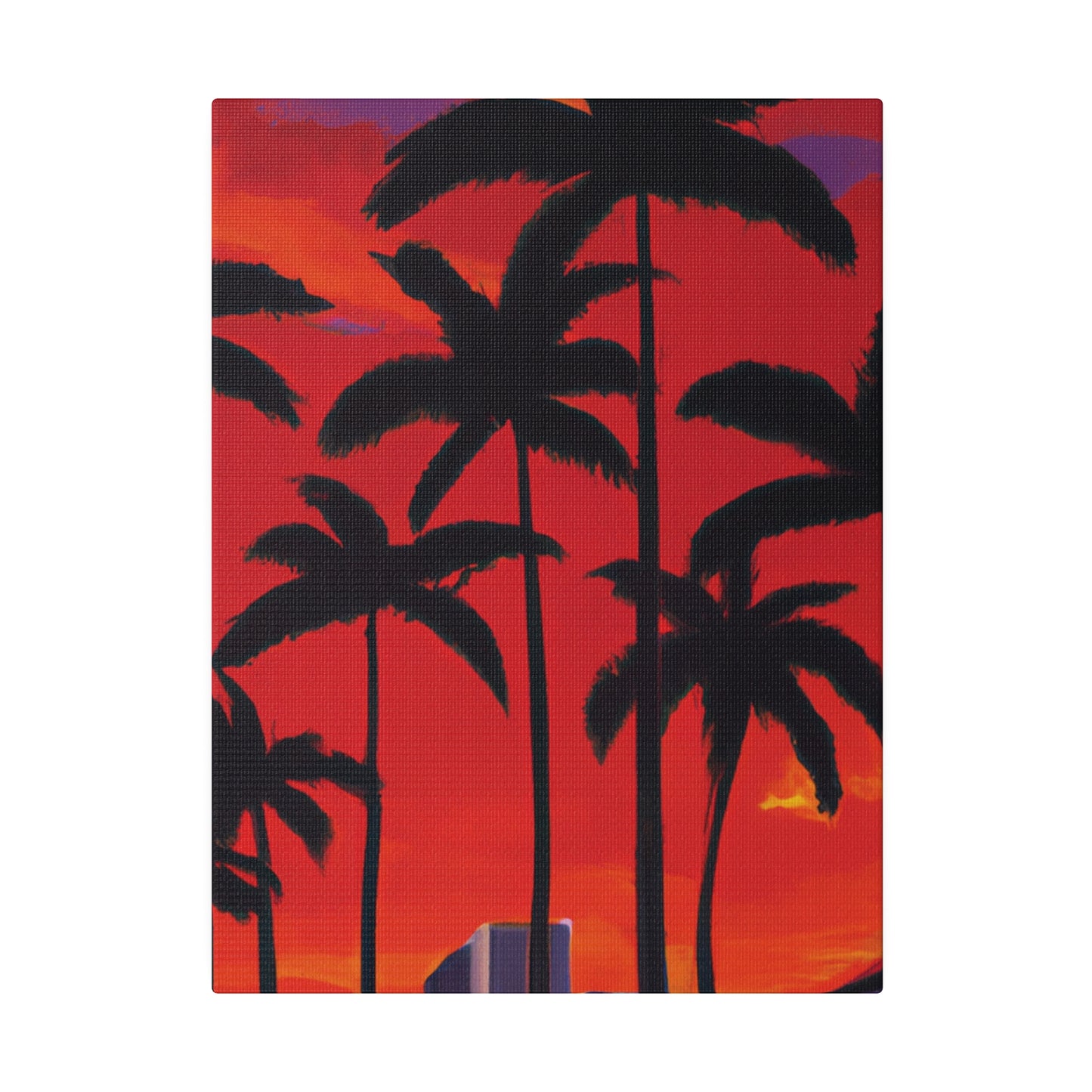 7261M - Miami Beach Sunset Painting Print | Miami | Beach | Sunset | Poster | Home Decor | Wall Art | Canvas