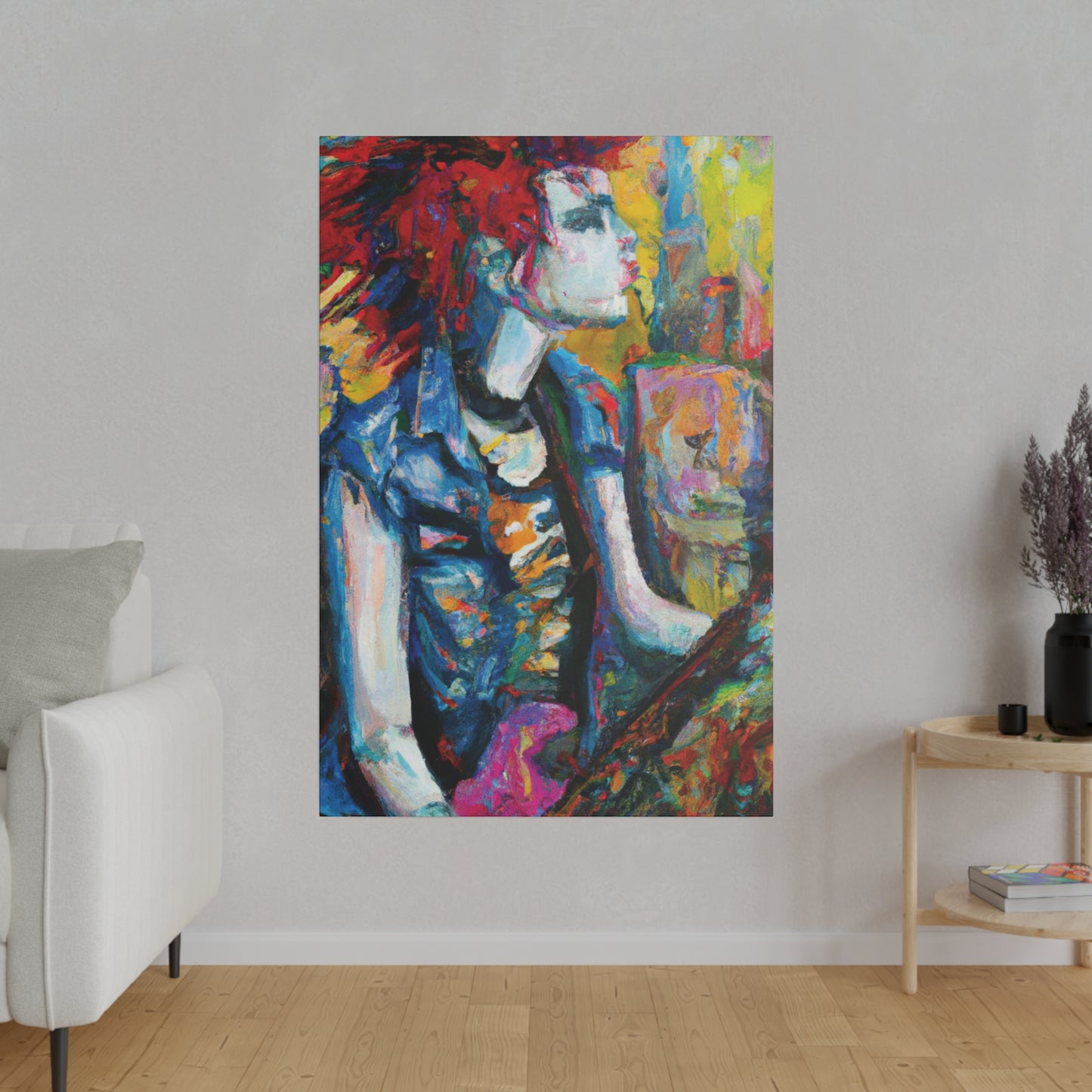 1964J - Rockstar Oil Painting Style Print | Poster | Home Decor | Wall Art | Music Art | Canvas