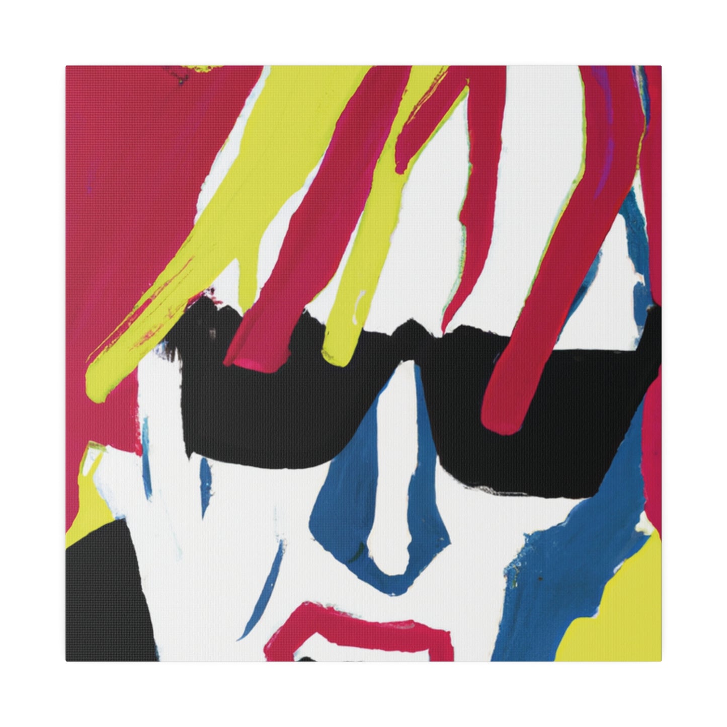 4532N - Rockstar Painting Print | Face | Abstract | Poster | Home Decor | Wall Art | Music Art | Canvas