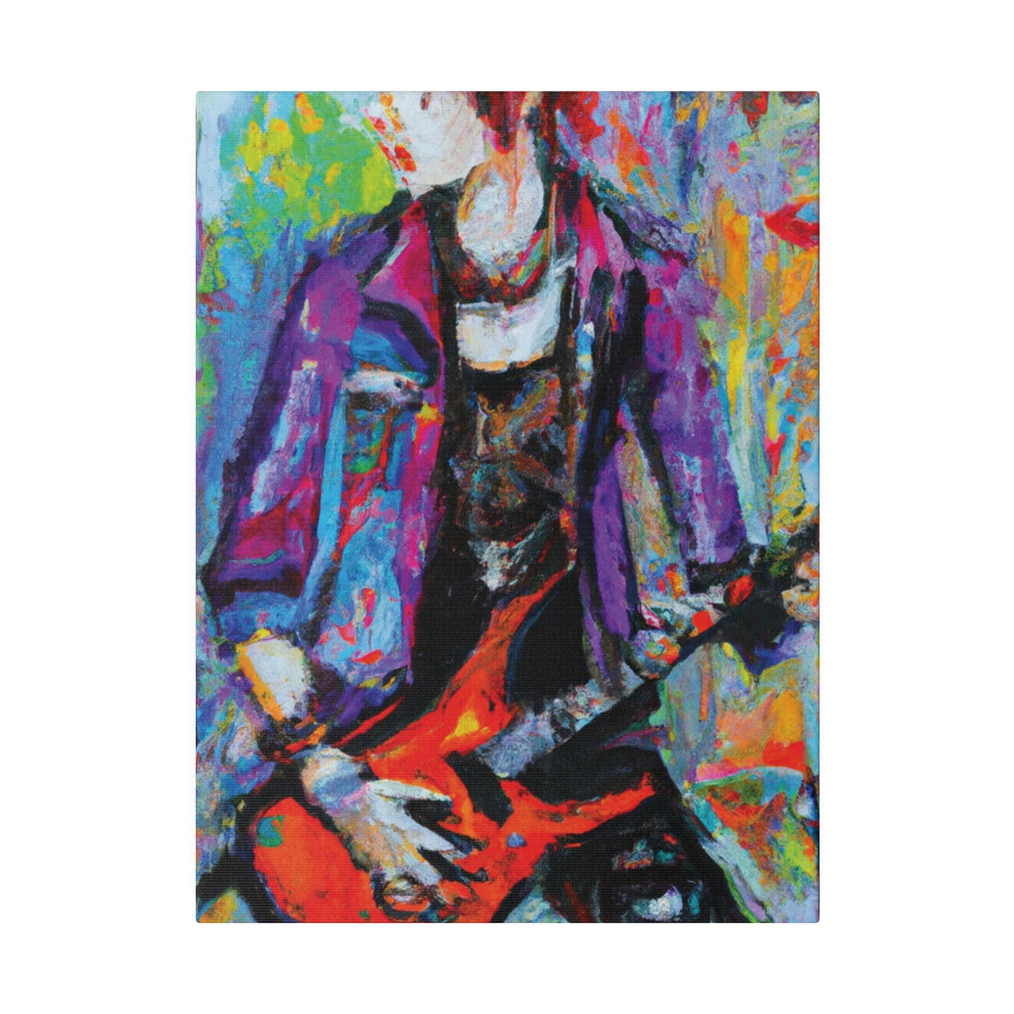 3123Q - Rockstar Oil Painting Style Print | Poster | Home Decor | Wall Art | Music Art | Canvas