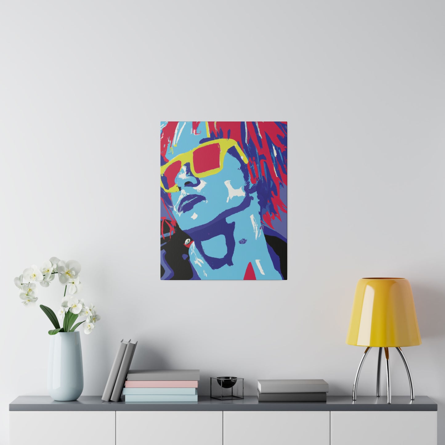 8377T - Rockstar Painting Print | Face | Abstract | Poster | Home Decor | Wall Art | Music Art | Canvas