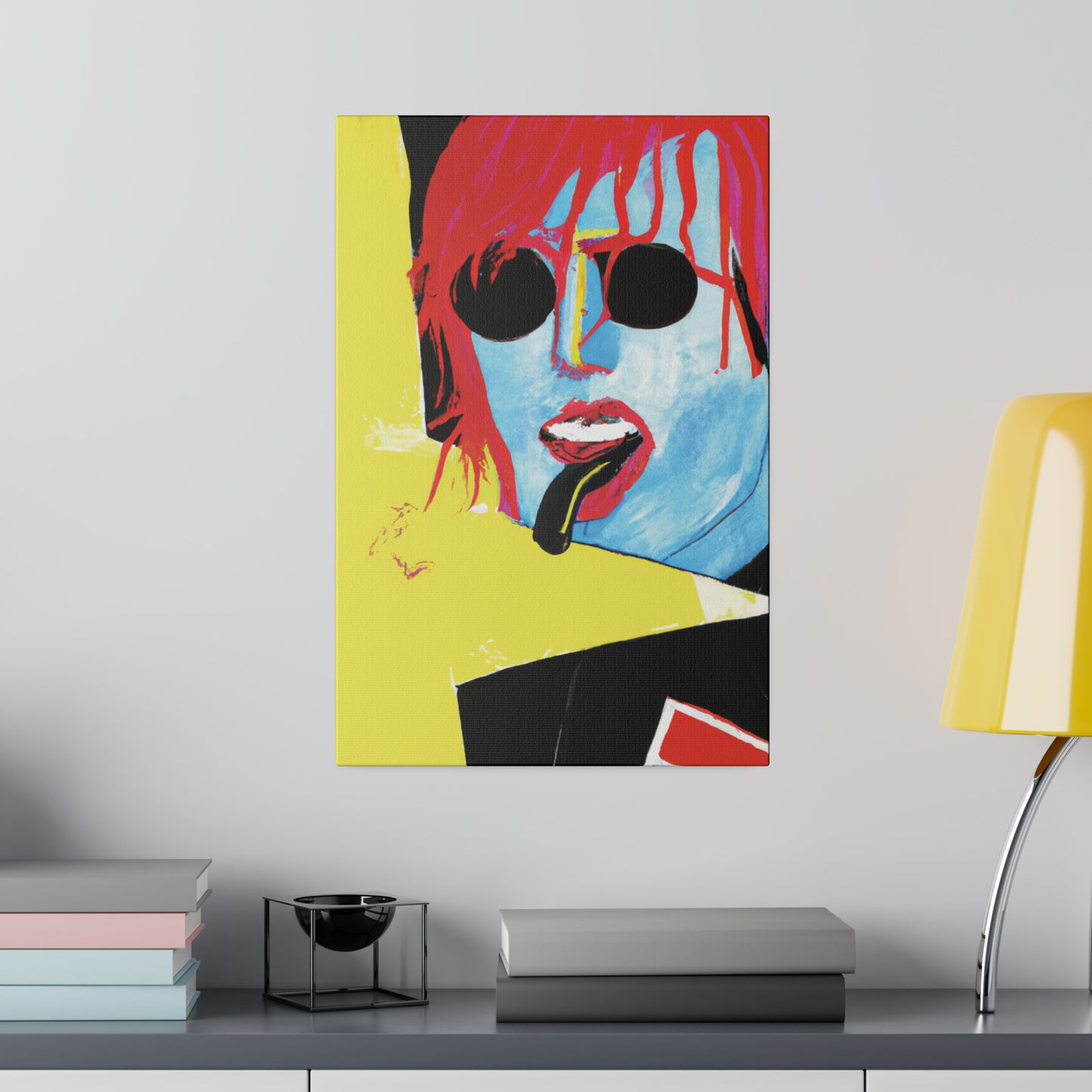 6227H - Rockstar Painting Print | Face | Abstract | Poster | Home Decor | Wall Art | Music Art | Canvas