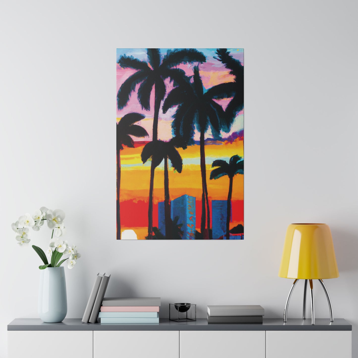 6891Y - Miami Beach Sunset Painting Print | Miami | Beach | Sunset | Poster | Home Decor | Wall Art | Canvas