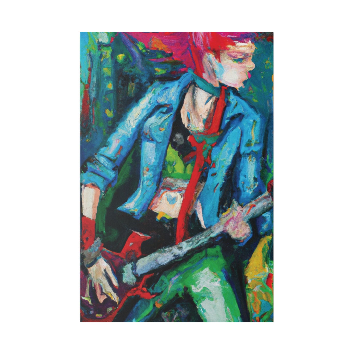 6775F - Rockstar Oil Painting Style Print | Poster | Home Decor | Wall Art | Music Art | Canvas