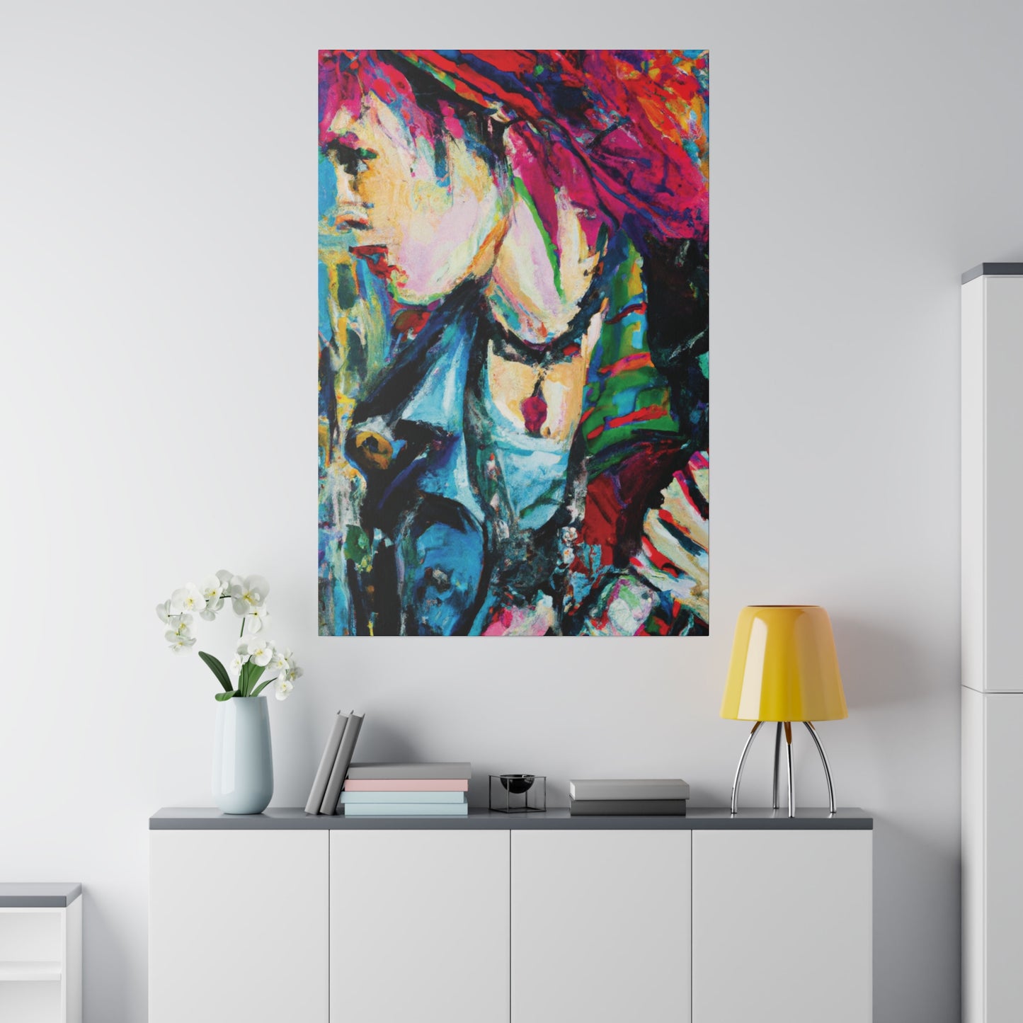 4106Q - Rockstar Oil Painting Style Print | Poster | Home Decor | Wall Art | Music Art | Canvas