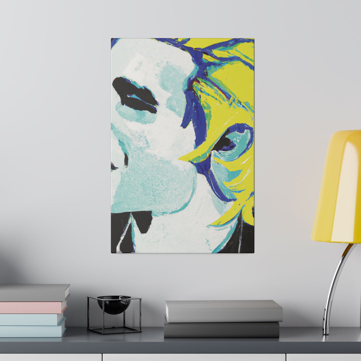 8129A - Rockstar Painting Print | Face | Abstract | Poster | Home Decor | Wall Art | Music Art | Canvas