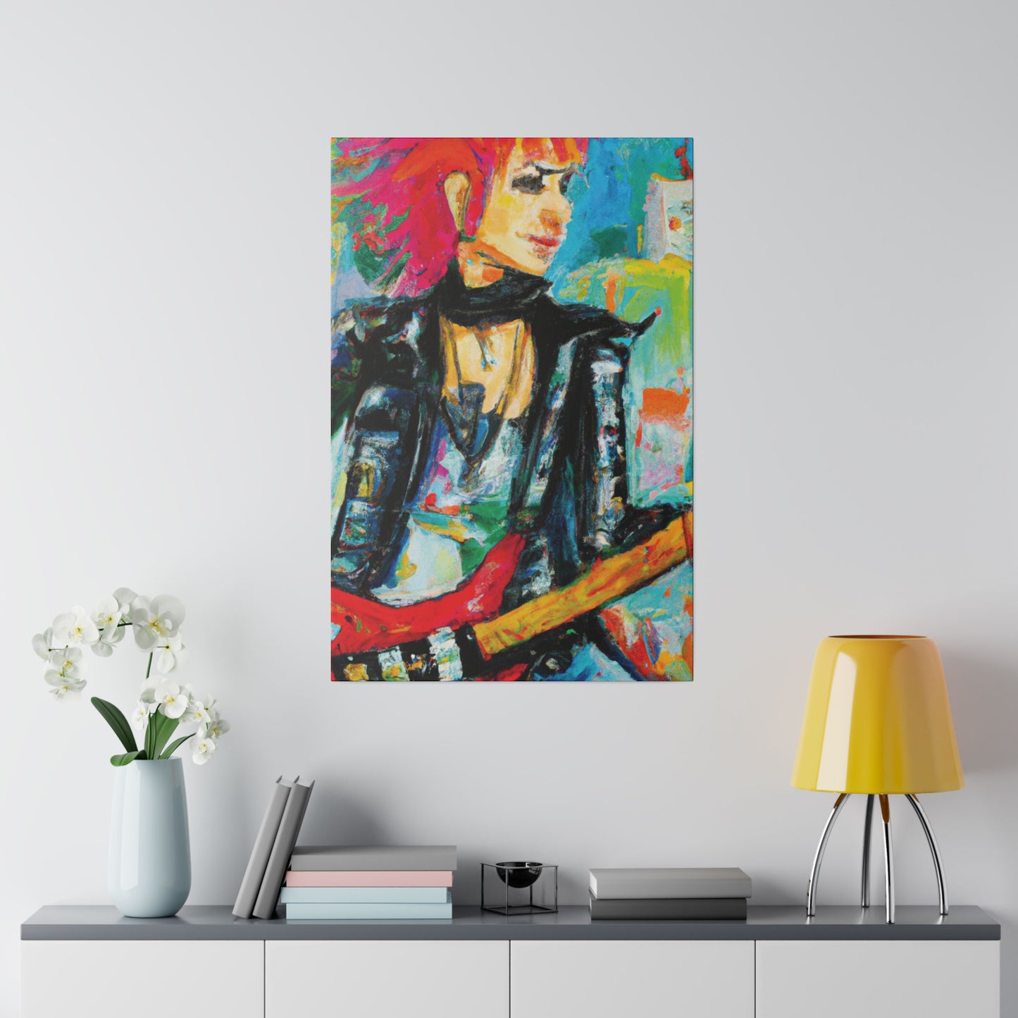 9554L - Rockstar Oil Painting Style Print | Poster | Home Decor | Wall Art | Music Art | Canvas
