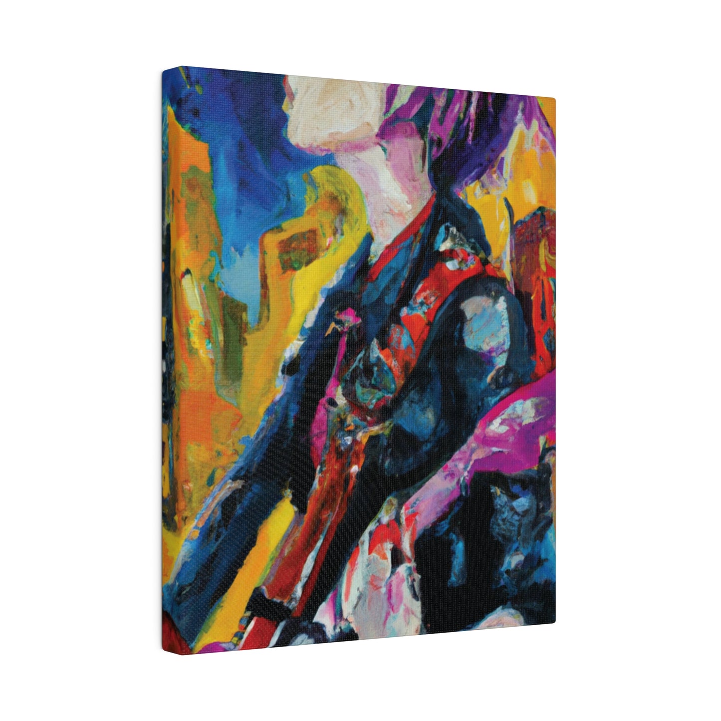 8245D - Rockstar Oil Painting Style Print | Poster | Home Decor | Wall Art | Music Art | Canvas