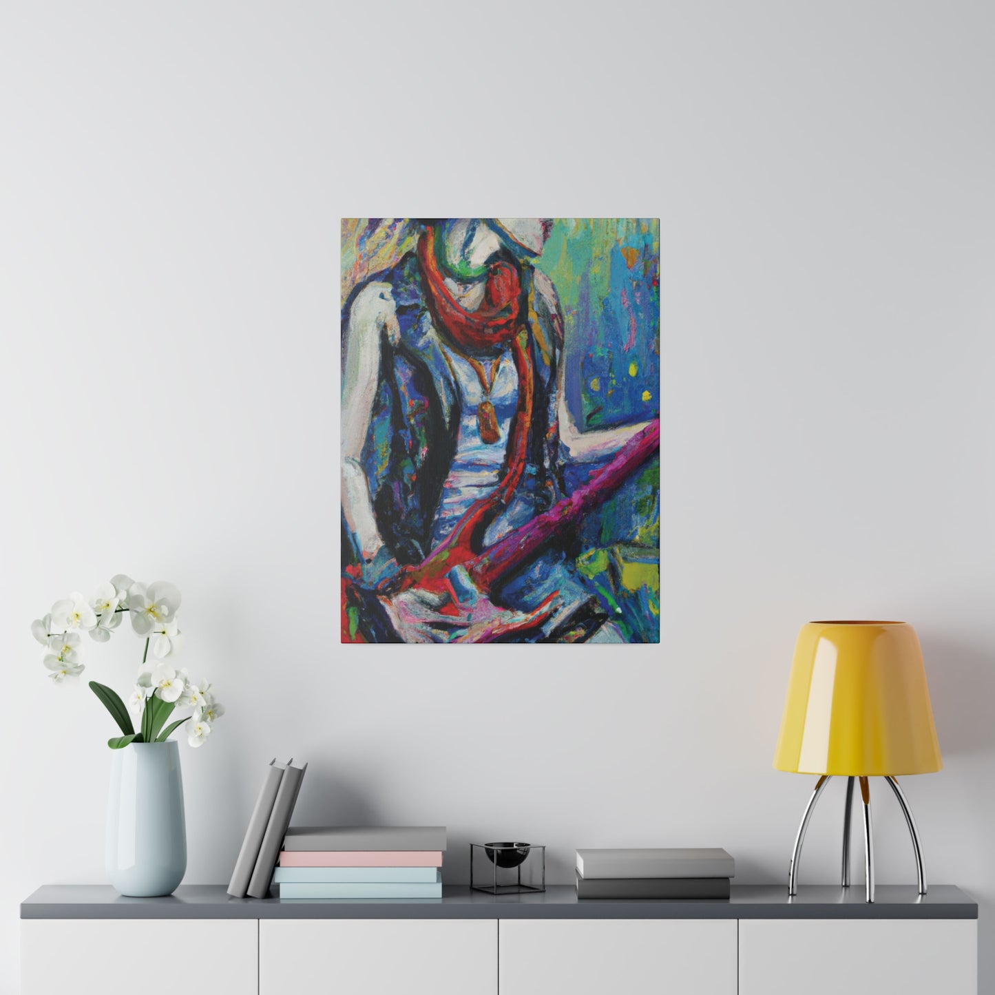 6328G - Rockstar Oil Painting Style Print | Poster | Home Decor | Wall Art | Music Art | Canvas