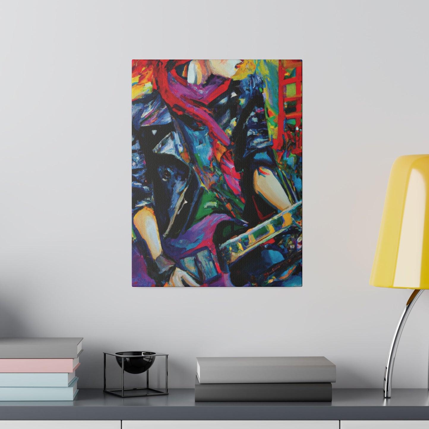 9413L - Rockstar Oil Painting Style Print | Poster | Home Decor | Wall Art | Music Art | Canvas
